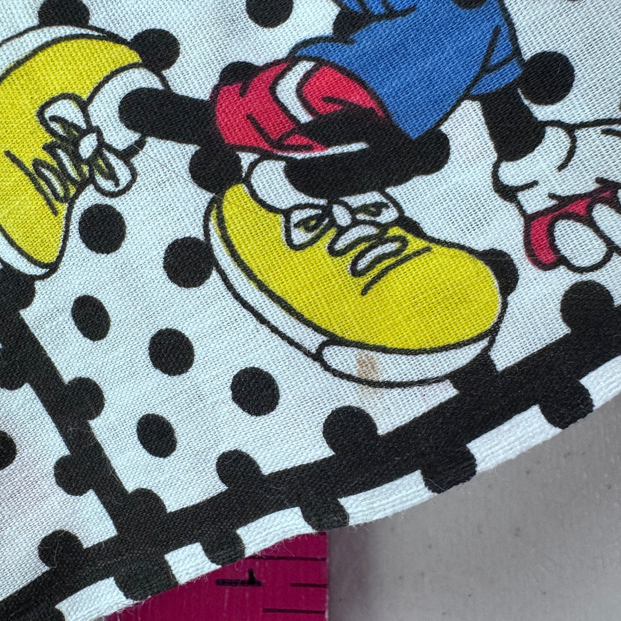 1990's Muscle Mickey Polyester Cotton Blend Fabric - BTY (X17)
