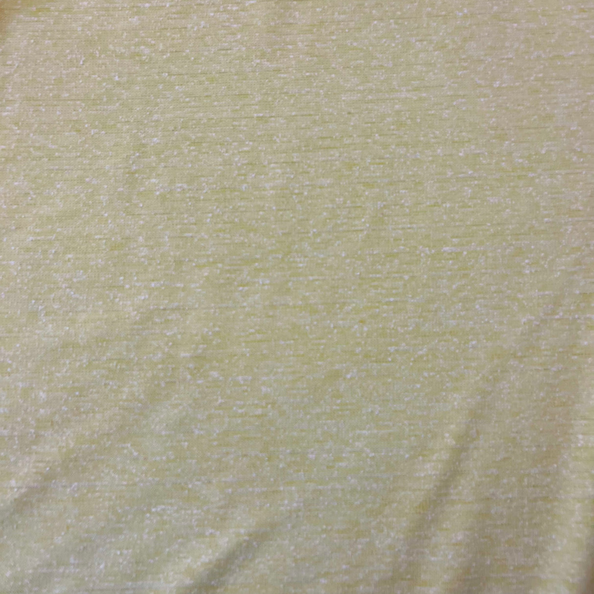 1970’s Speckled Yellow and White Double Knit Polyester Fabric (H3)