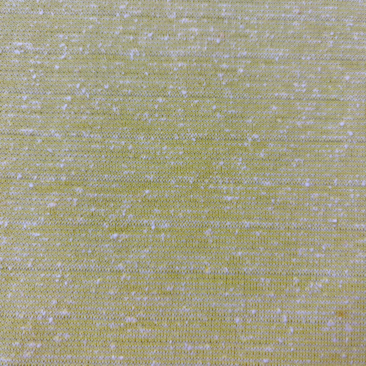 1970’s Speckled Yellow and White Double Knit Polyester Fabric (H3)
