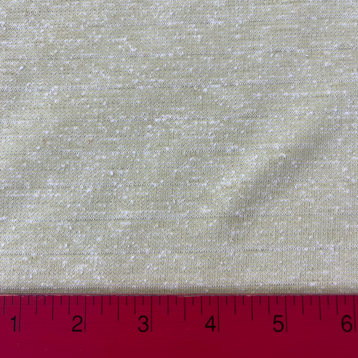 1970’s Speckled Yellow and White Double Knit Polyester Fabric (H3)