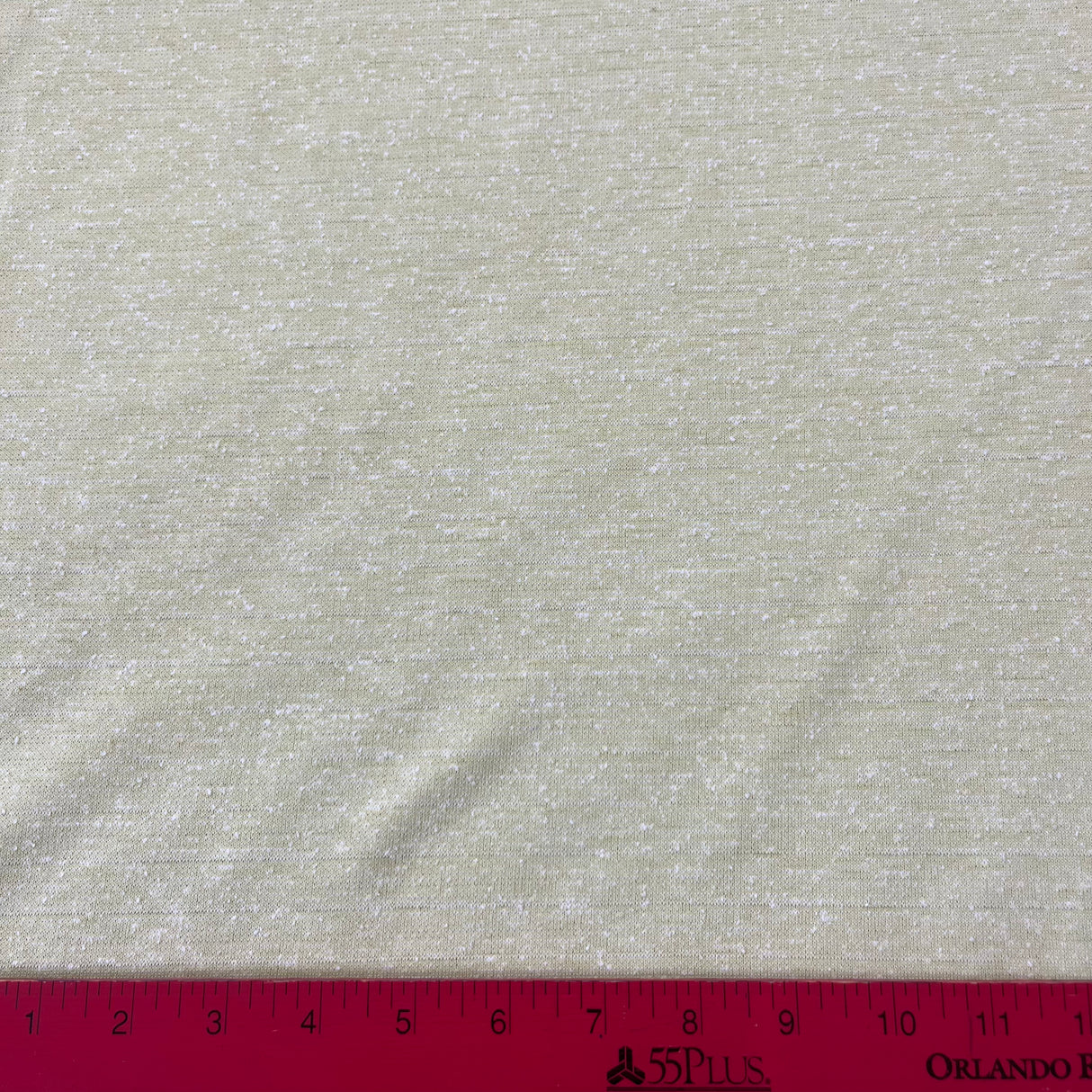 1970’s Speckled Yellow and White Double Knit Polyester Fabric (H3)