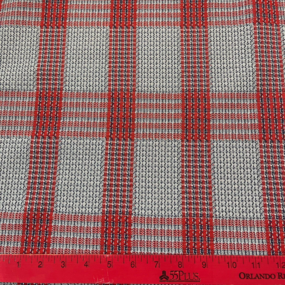1970’s Sparkle Plaid Fabric - Double Knit Polyester-Piece (K7)
