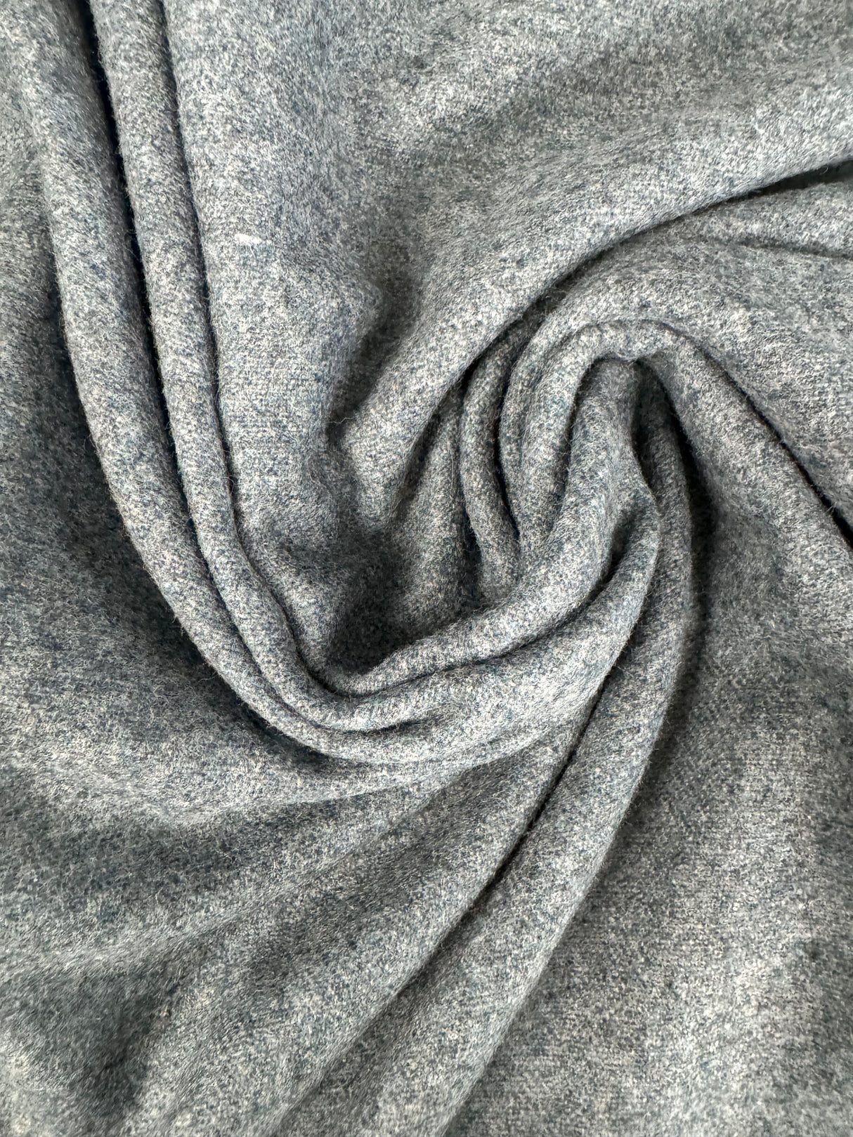 1970’s Blue/Grey Wool-like Fabric - Polyester - BTY (H18)