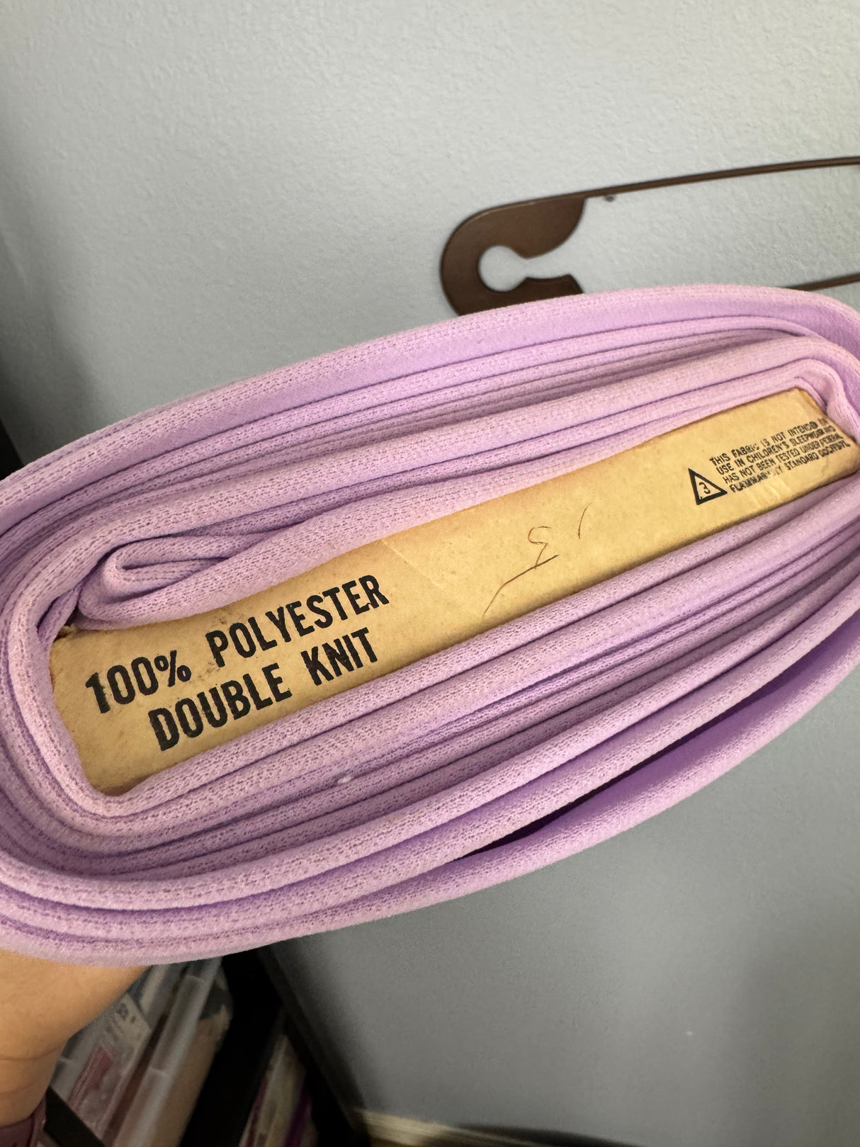 1970’s Lavender Purple Double Knit Fabric - Polyester - BTY (H19)