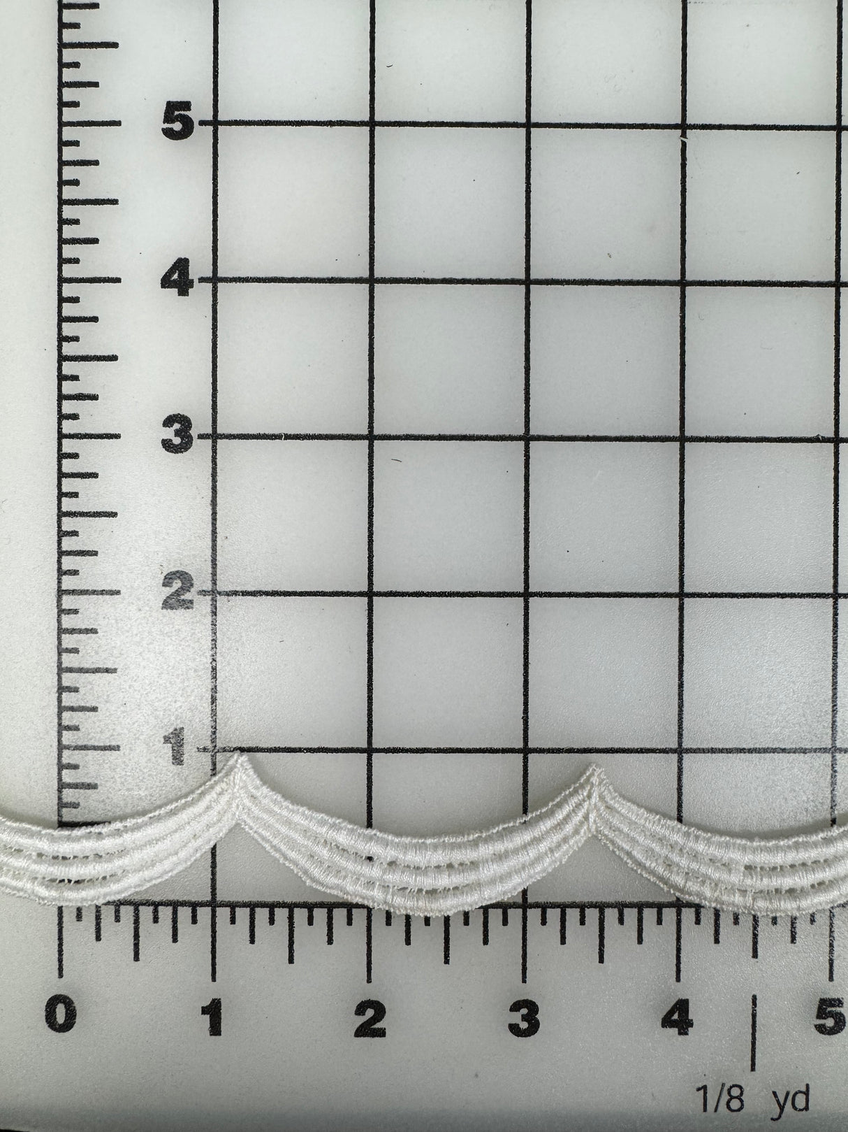 1970’s White Large Scallop Trim - Cotton