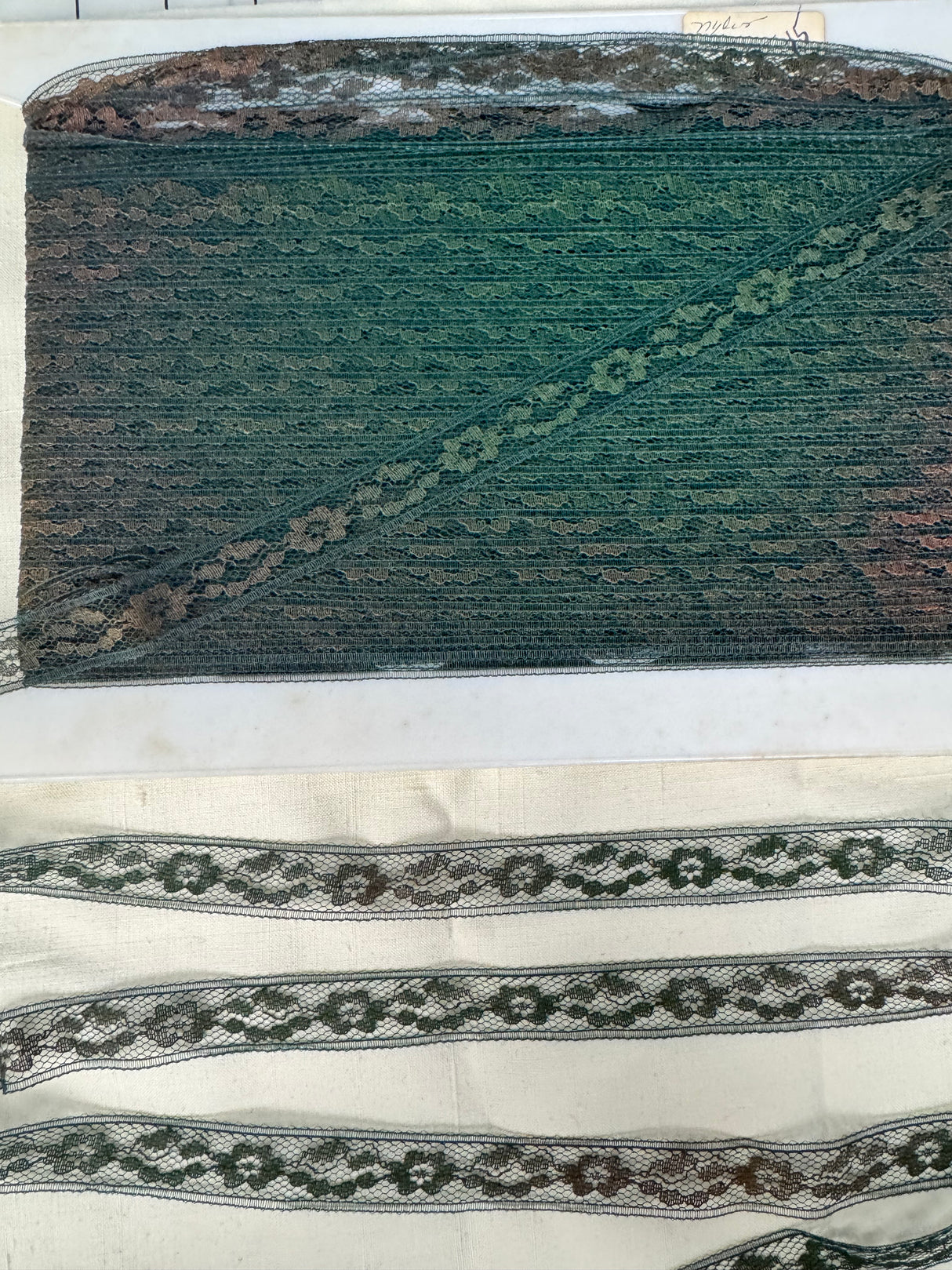 1970’s Hunter Green Hem Lace - BTY