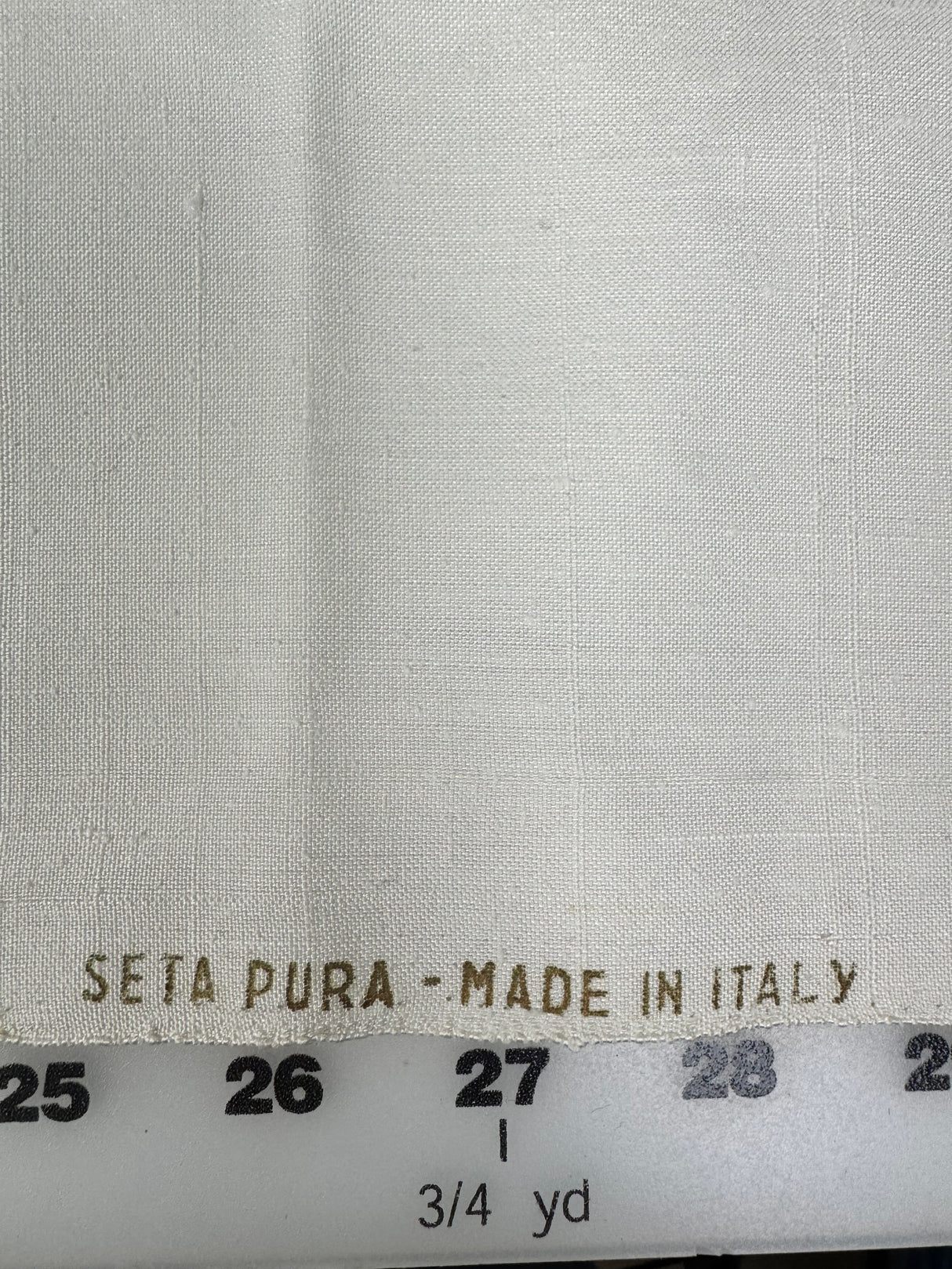 1970’s Off White Italian Silk Linen Fabric - 2 yards - P190