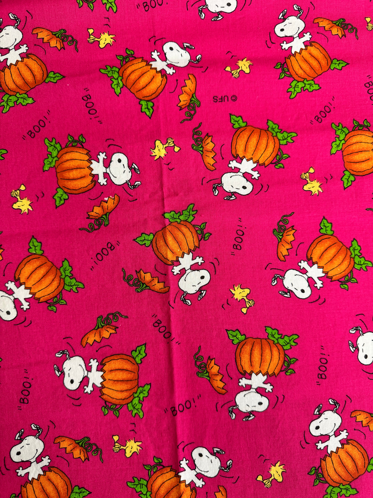 2000’s Snoopy Pumpkin Novelty Print Fabric - Multiple Colors Available - Piece (P188)