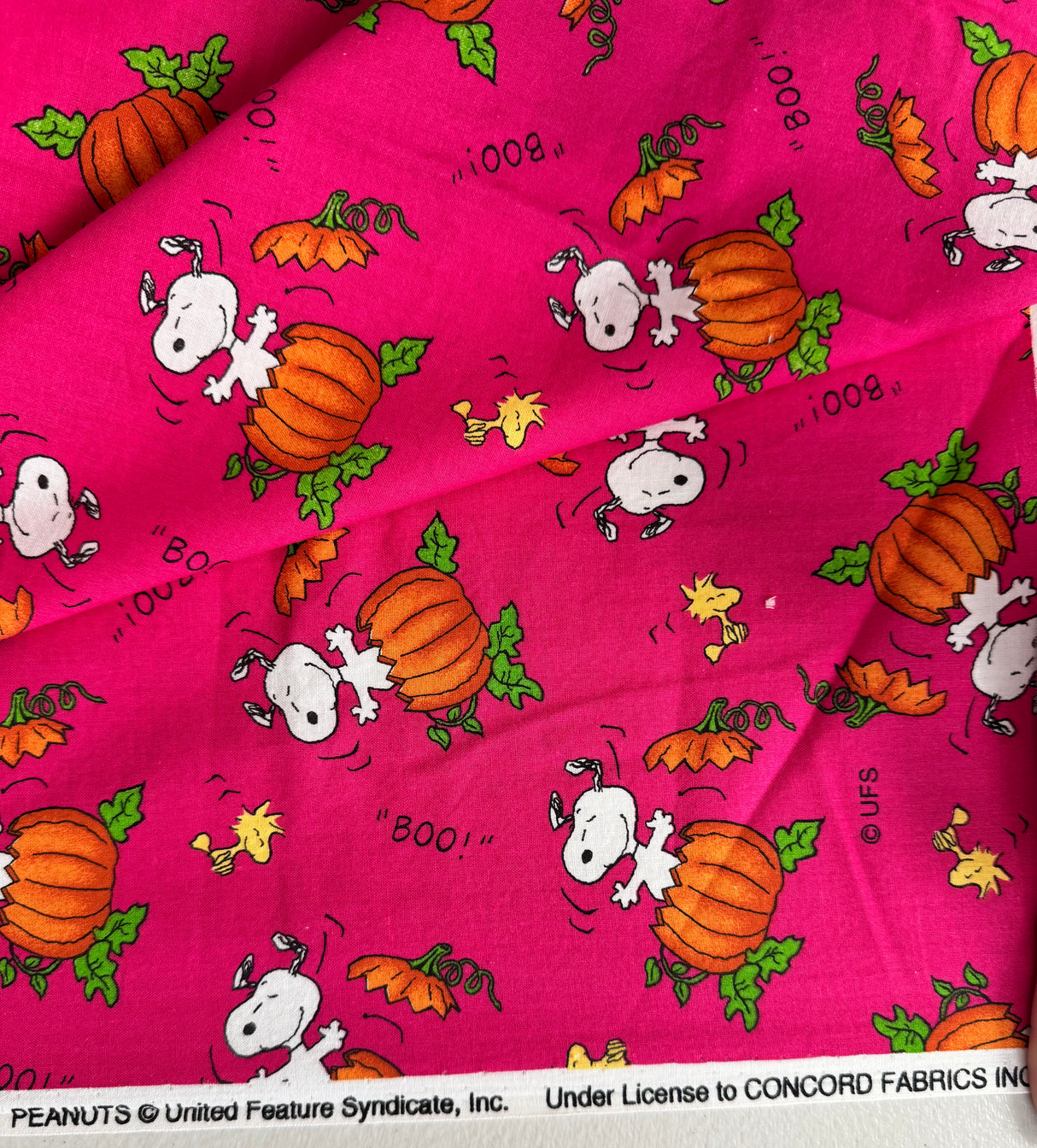 2000’s Snoopy Pumpkin Novelty Print Fabric - Multiple Colors Available - Piece (P188)