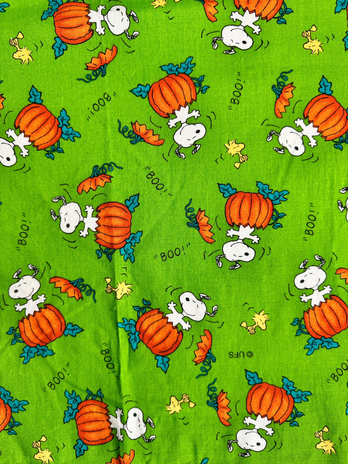 2000’s Snoopy Pumpkin Novelty Print Fabric - Multiple Colors Available - Piece (P188)