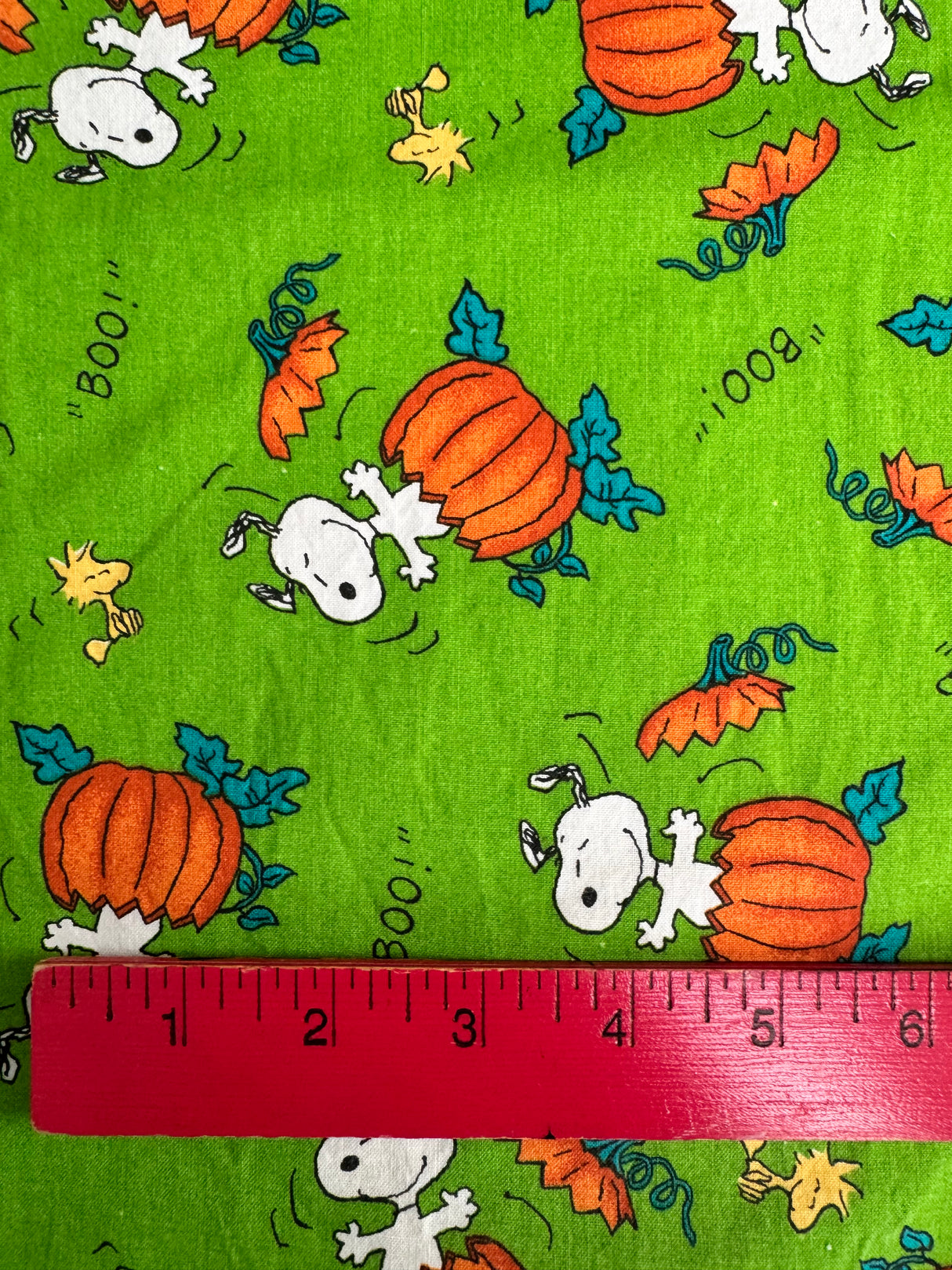 2000’s Snoopy Pumpkin Novelty Print Fabric - Multiple Colors Available - Piece (P188)