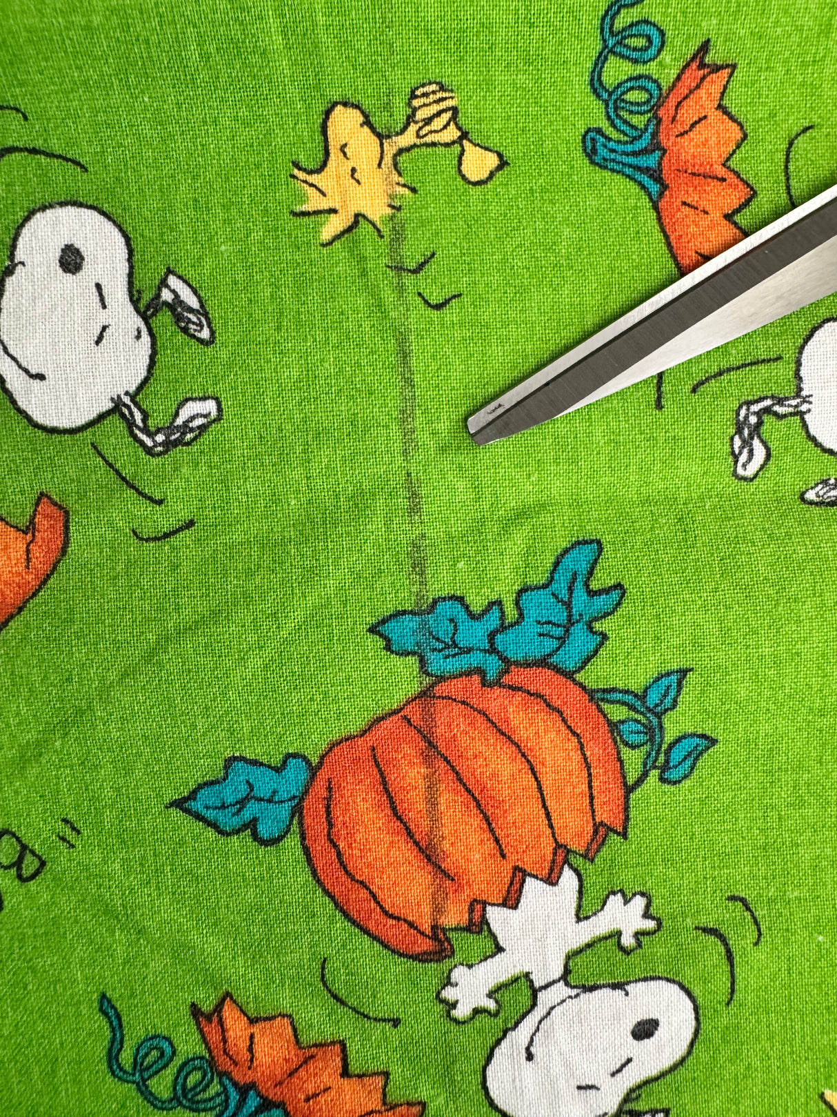 2000’s Snoopy Pumpkin Novelty Print Fabric - Multiple Colors Available - Piece (P188)