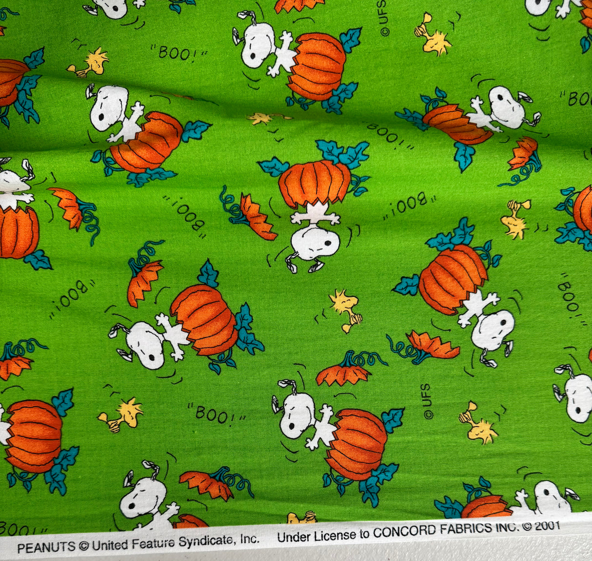2000’s Snoopy Pumpkin Novelty Print Fabric - Multiple Colors Available - Piece (P188)