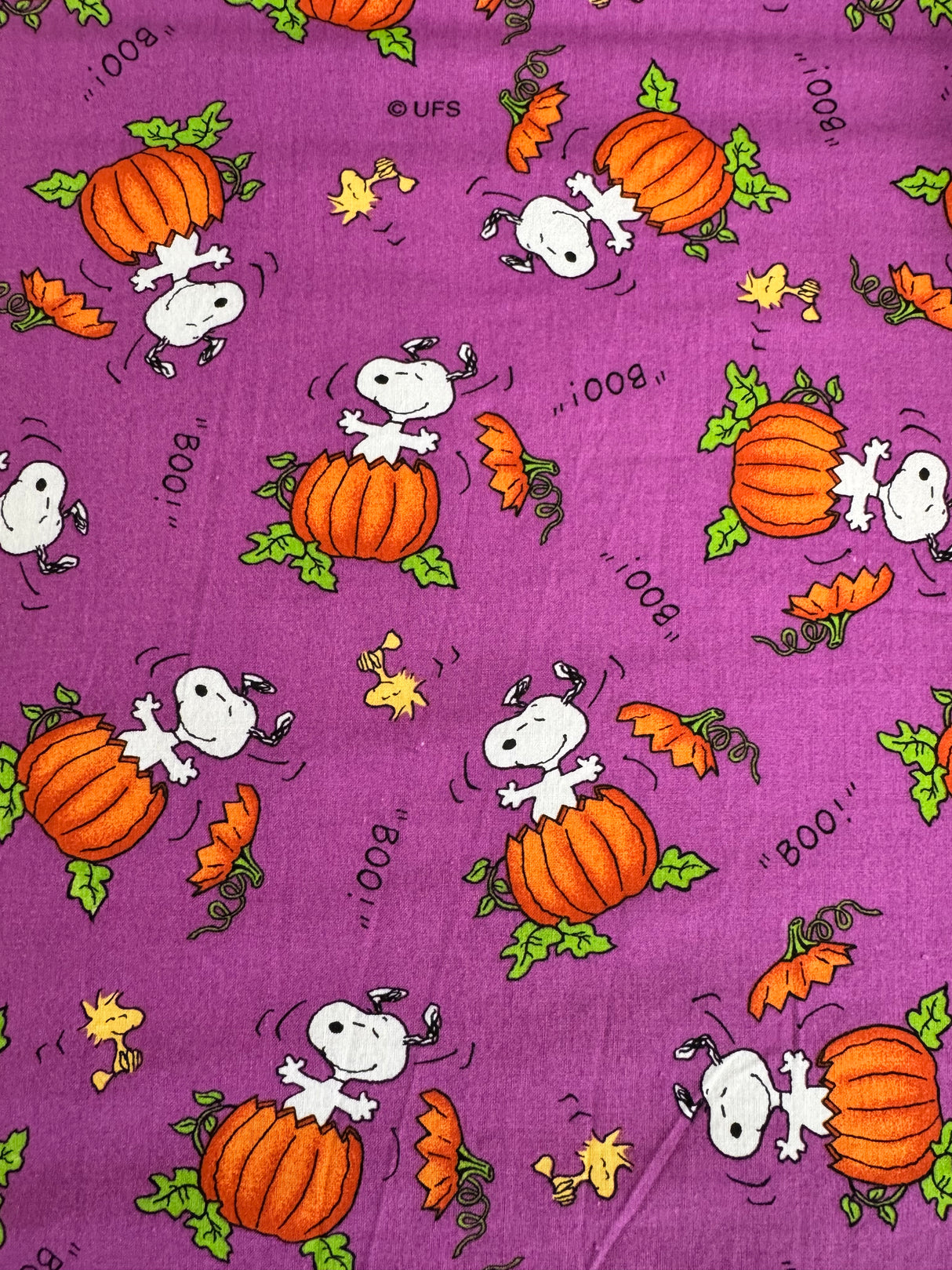 2000’s Snoopy Pumpkin Novelty Print Fabric - Multiple Colors Available - Piece (P188)