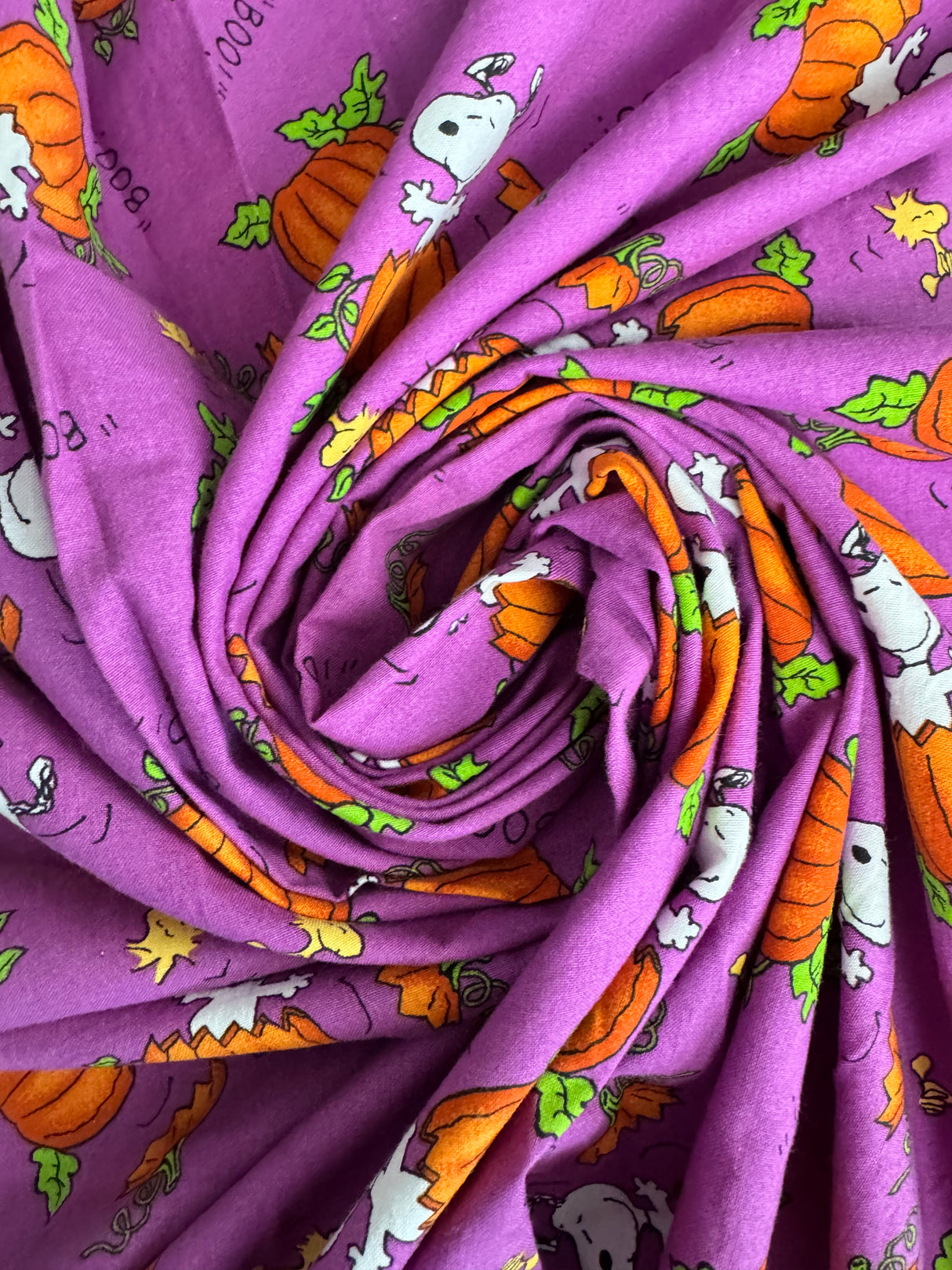 2000’s Snoopy Pumpkin Novelty Print Fabric - Multiple Colors Available - Piece (P188)