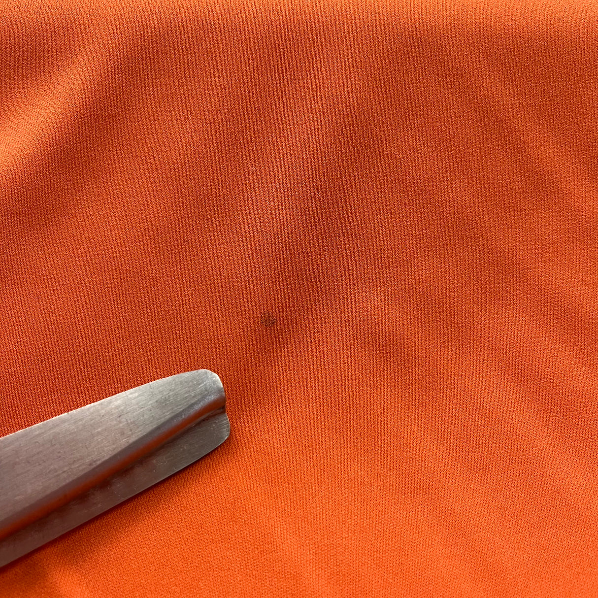 1970's Pumpkin Orange Qiana Nylon Double Knit Fabric - BTY