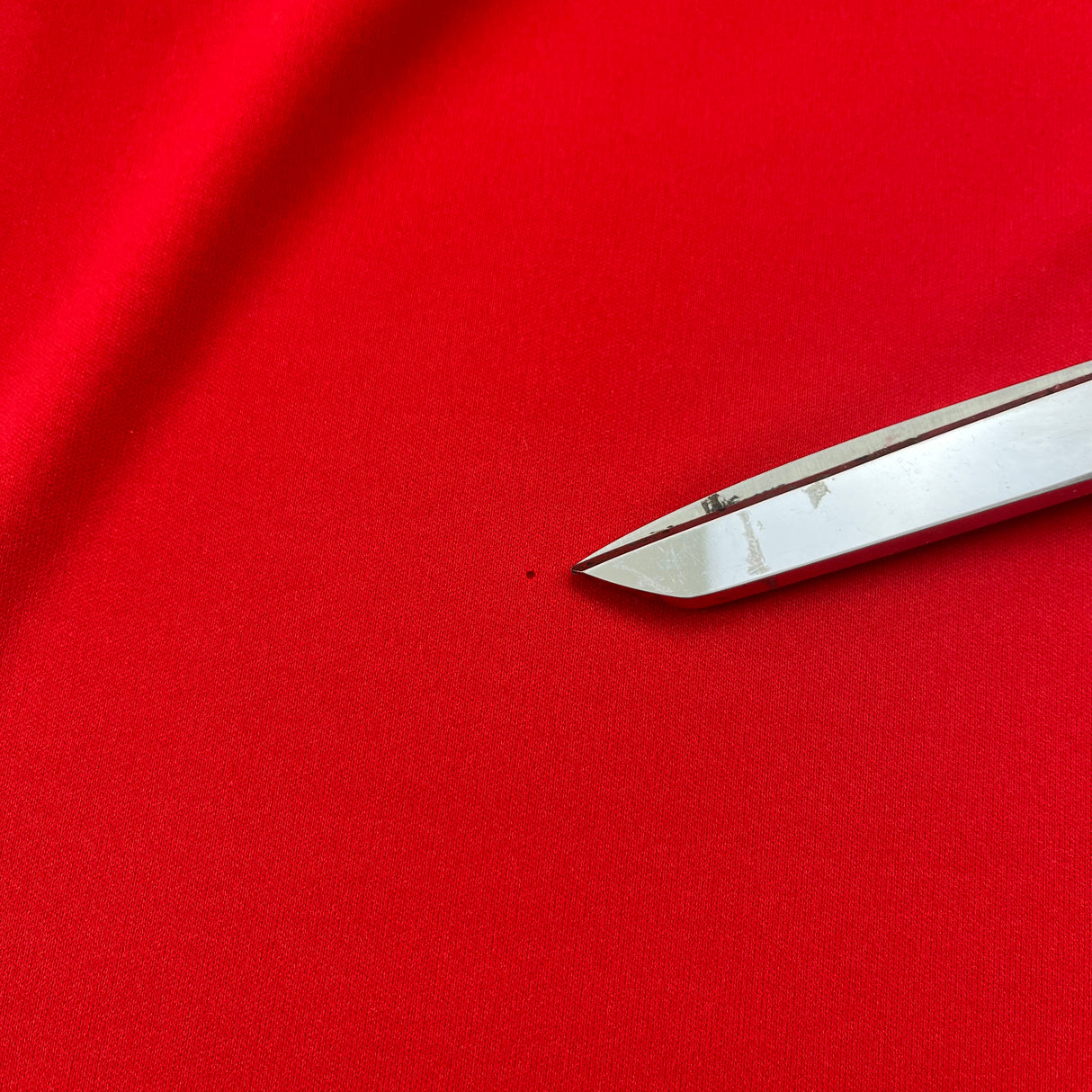 1970’s Bright Red Polyester Knit Fabric - BTY (K4)