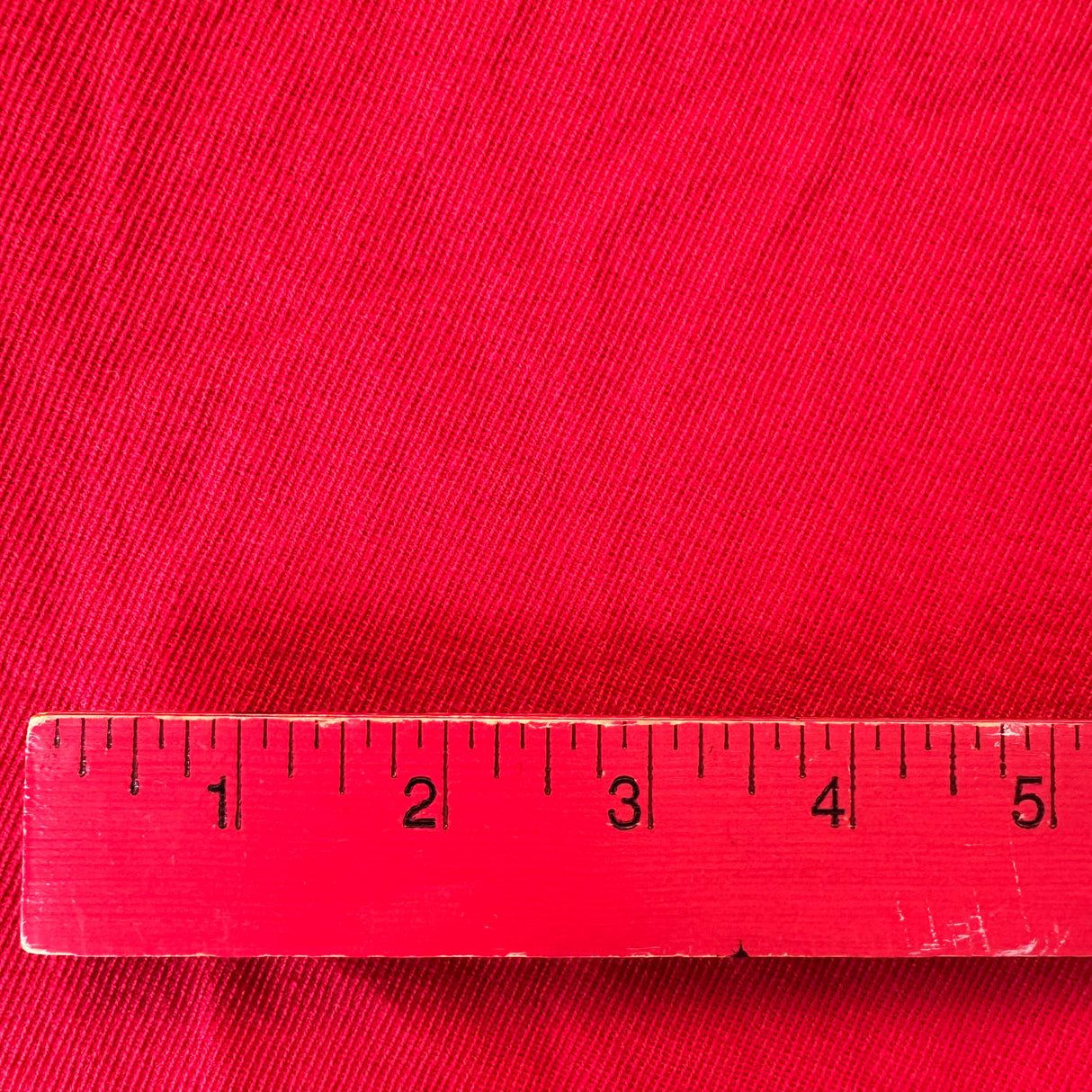 1970’s Red Textured Wool Blend Fabric - (P195)