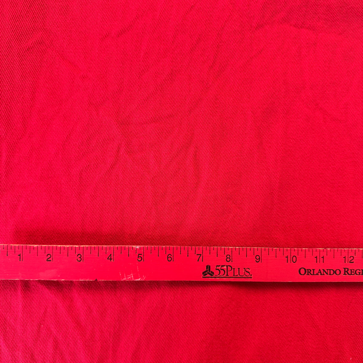 1970’s Red Textured Wool Blend Fabric - (P195)