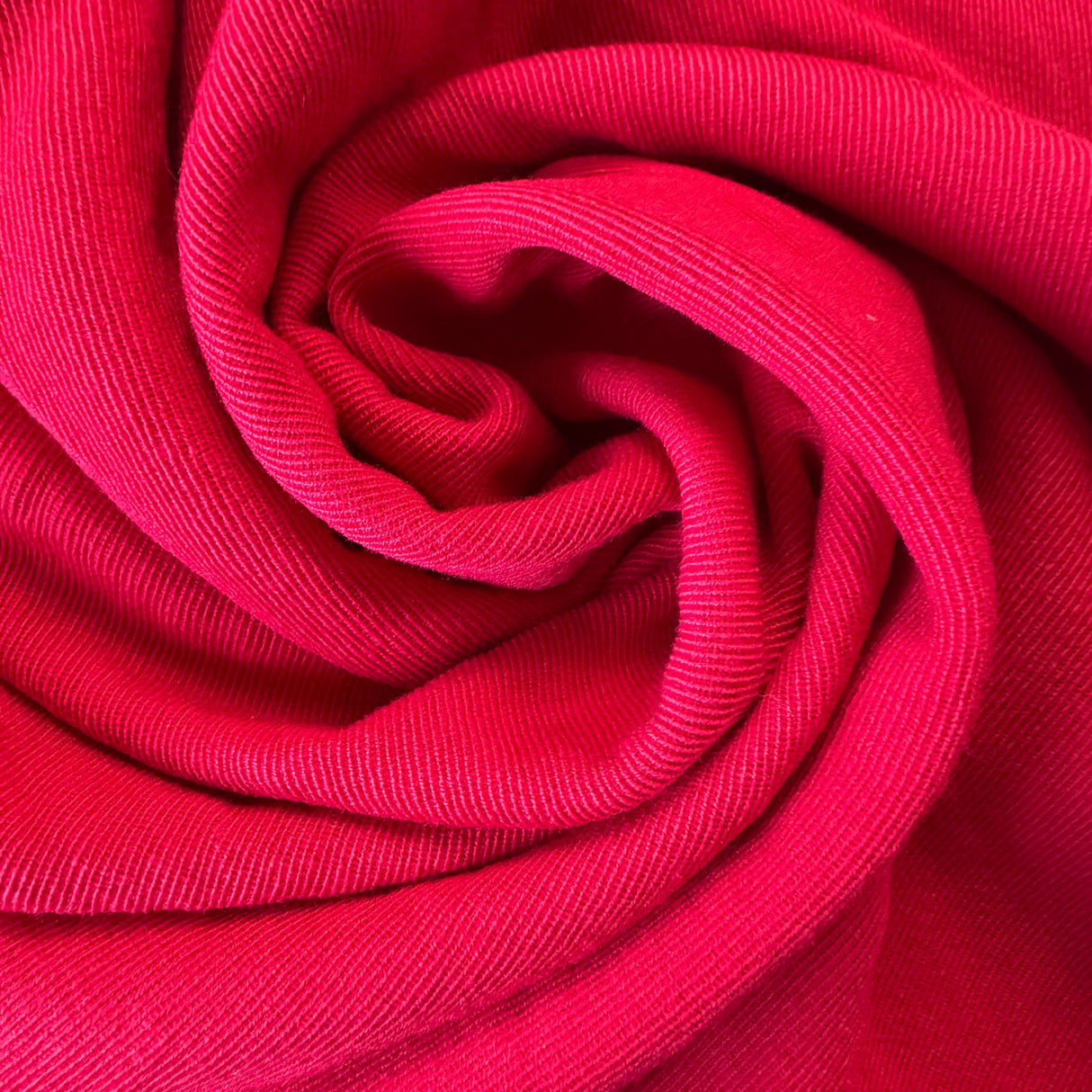 1970’s Red Textured Wool Blend Fabric - (P195)