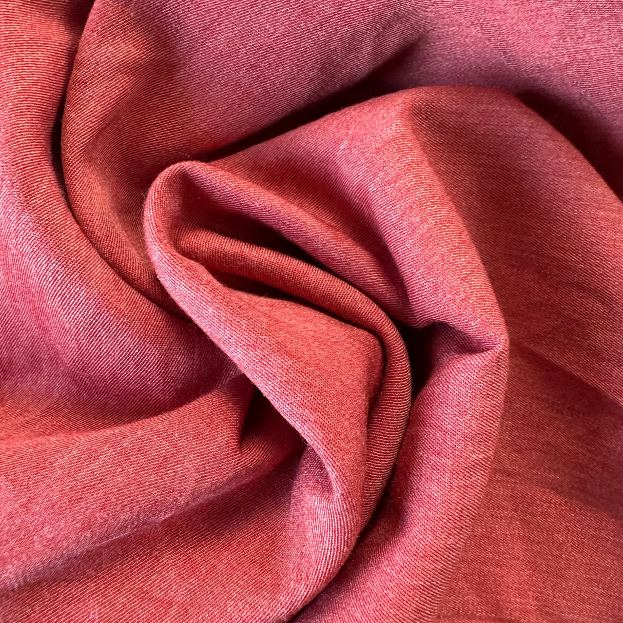1970’s Heathered Red Cotton Blend Fabric - (P196)