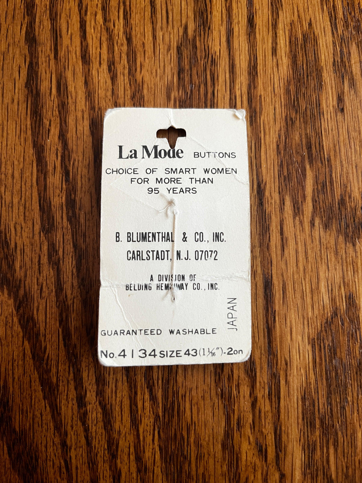 1980’s La Mode Pink Carved Plastic Buttons - Set of 2 - 1 1/16" - on card