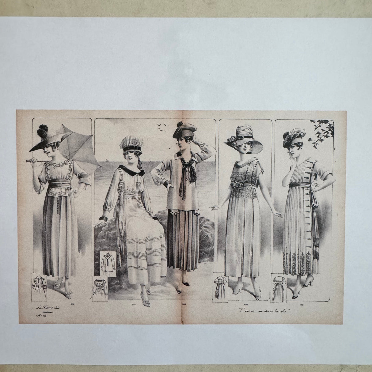 1910's La Femme Chic Fashion Plates - Center Fold
