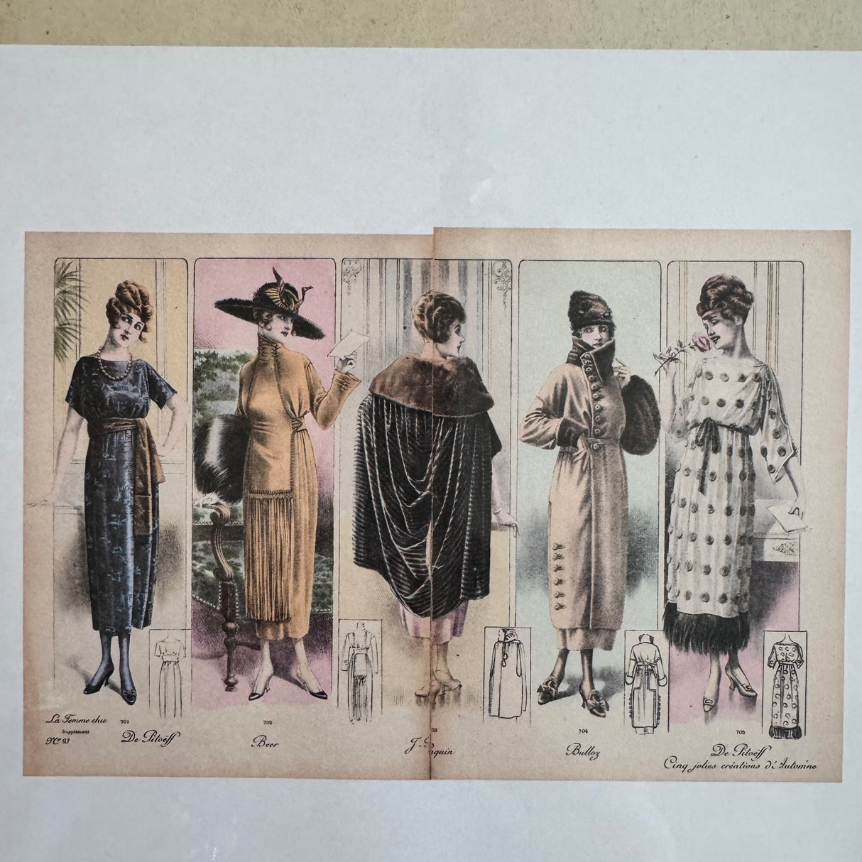 1910's La Femme Chic Fashion Plates - Center Fold
