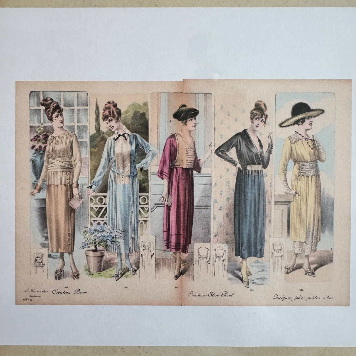 1910's La Femme Chic Fashion Plates - Center Fold