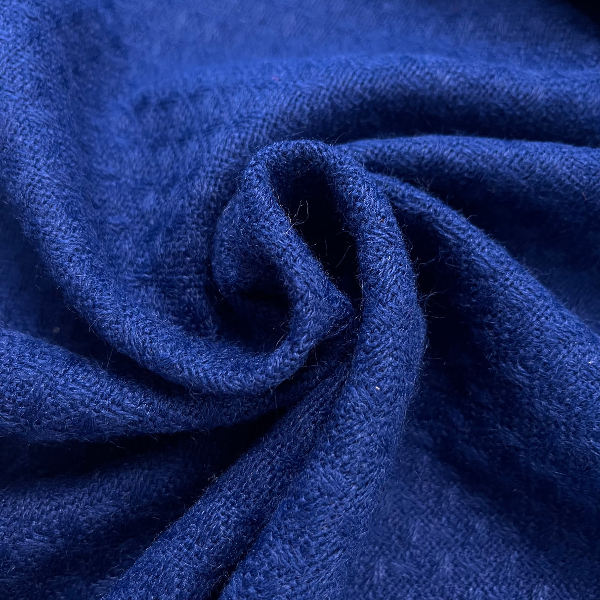 1970’s Navy Solid Color Bonded Fabric - Acrylic - BTY (J3)