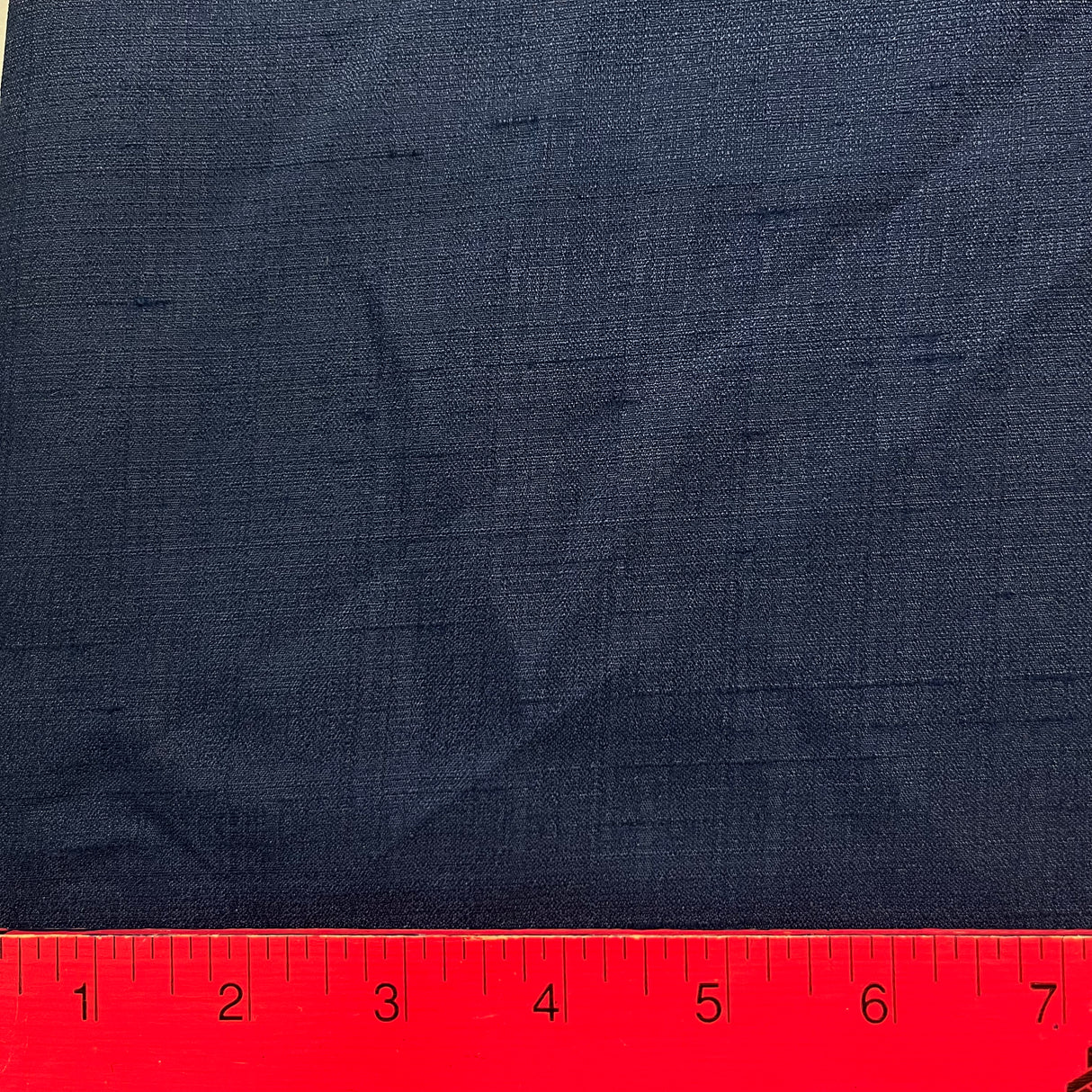 1970’s Cohama Navy Blue Slubby Solid Poly Fabric - BTY (S15)