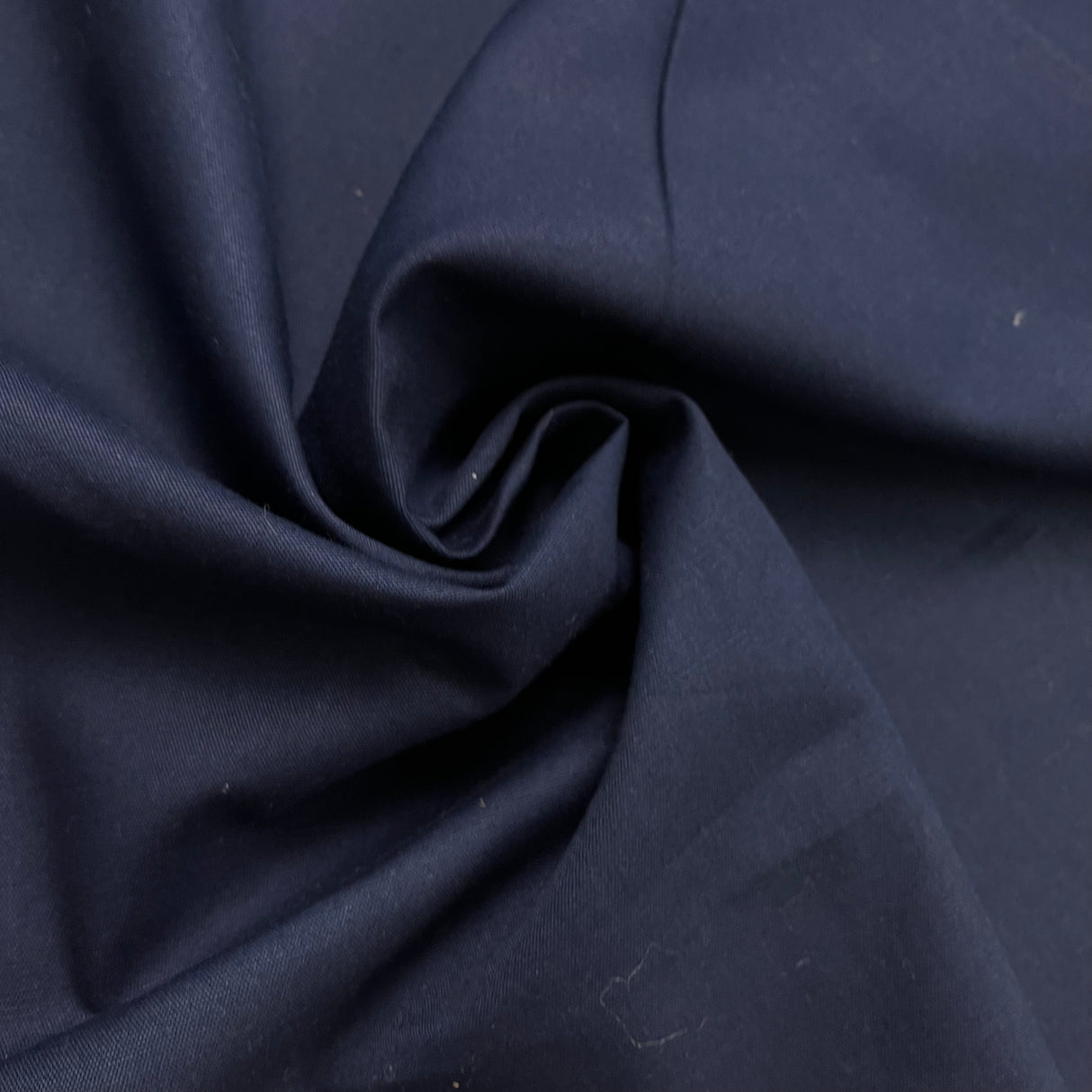 1970’s Deep Navy Blue Solid Fabric - Cotton Blend - BTY (T4)