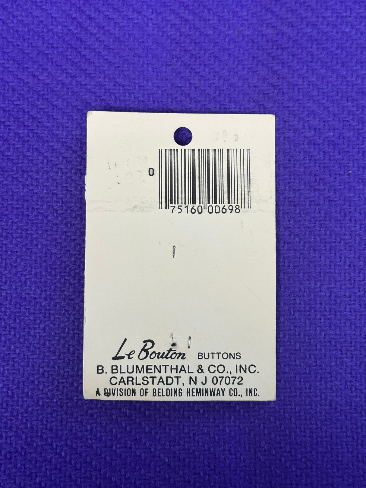 1970’s Le Bouton Tan Plastic Buttons - Set of 2 - 1" - on card