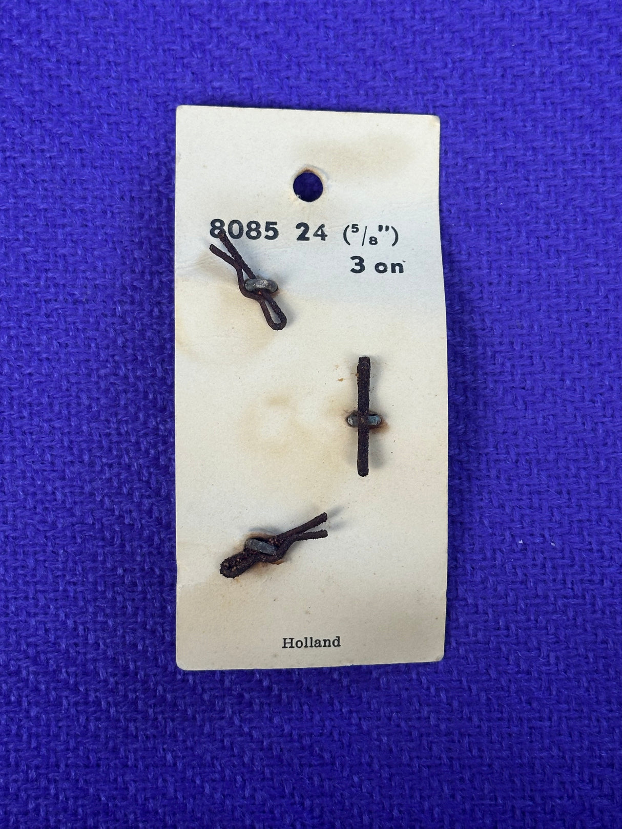 1970’s Vogue Original Wood Grain Plastic Buttons - Set of 3 - 5/8" - on card