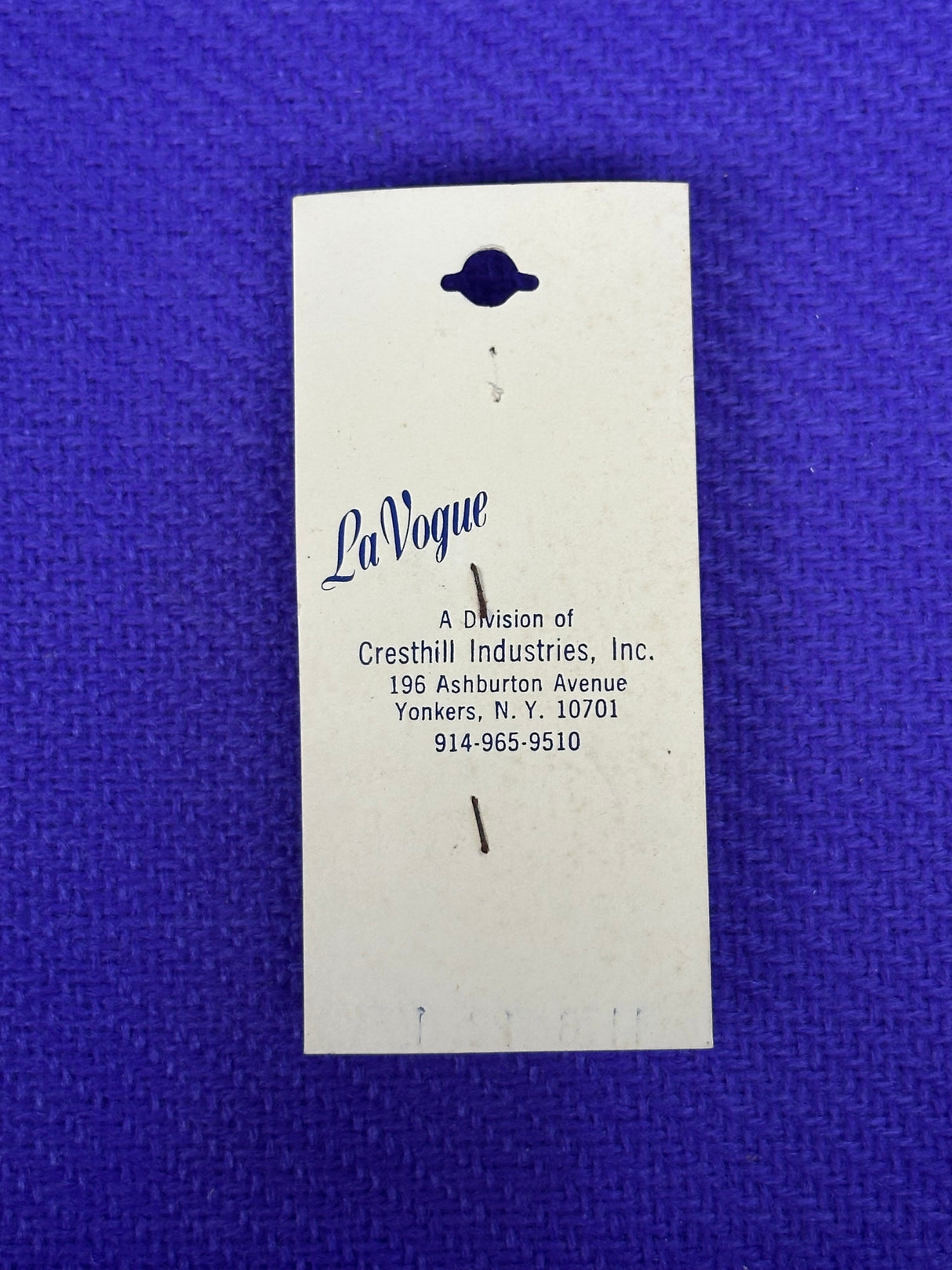 1980’s La Vogue White Plastic Pearlescent Shank Buttons - Set of 2 - 9/16" - on card