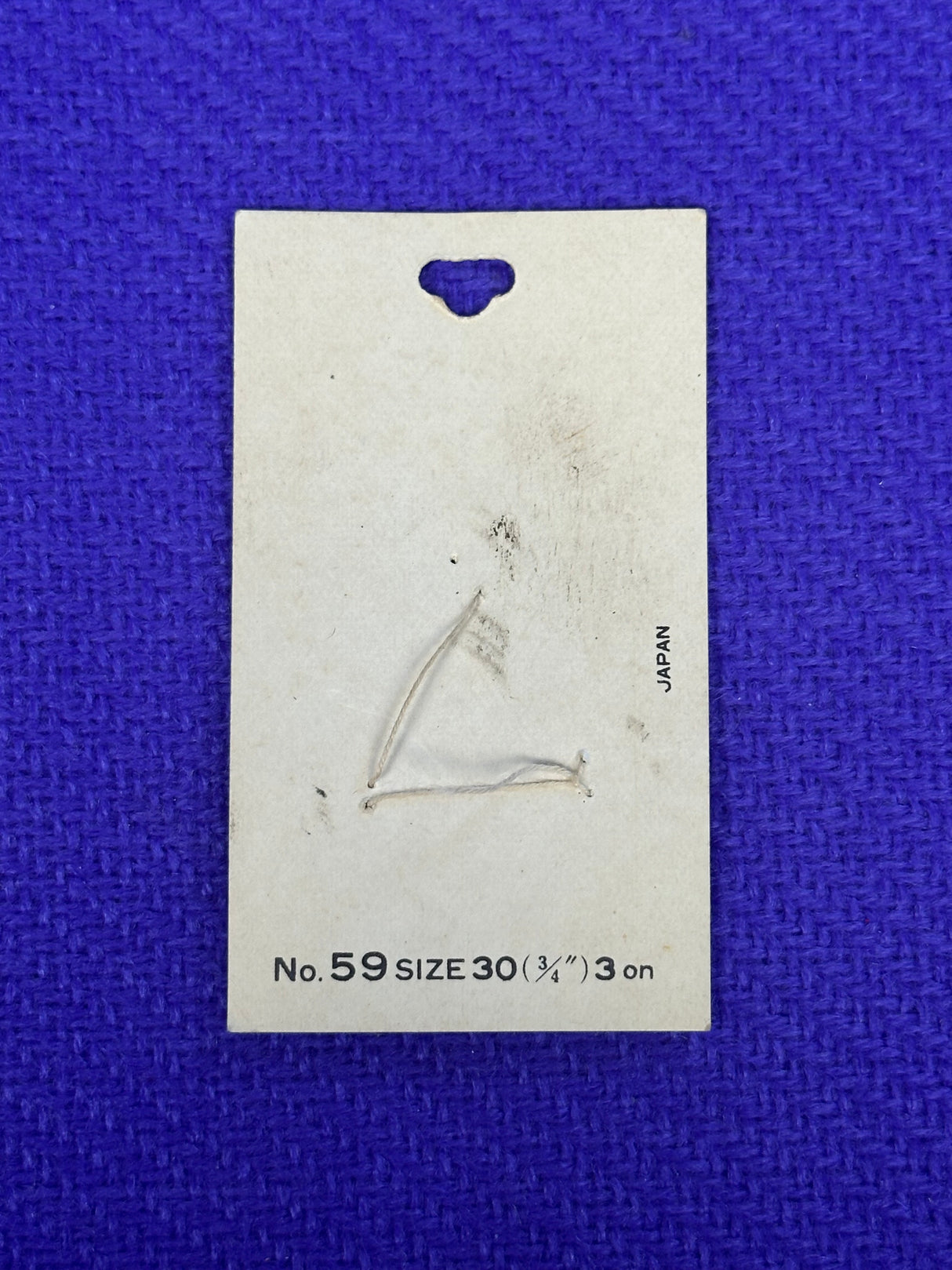 1960’s La Mode Off White Shell Buttons - Set of 2 - 3/4" -  on card