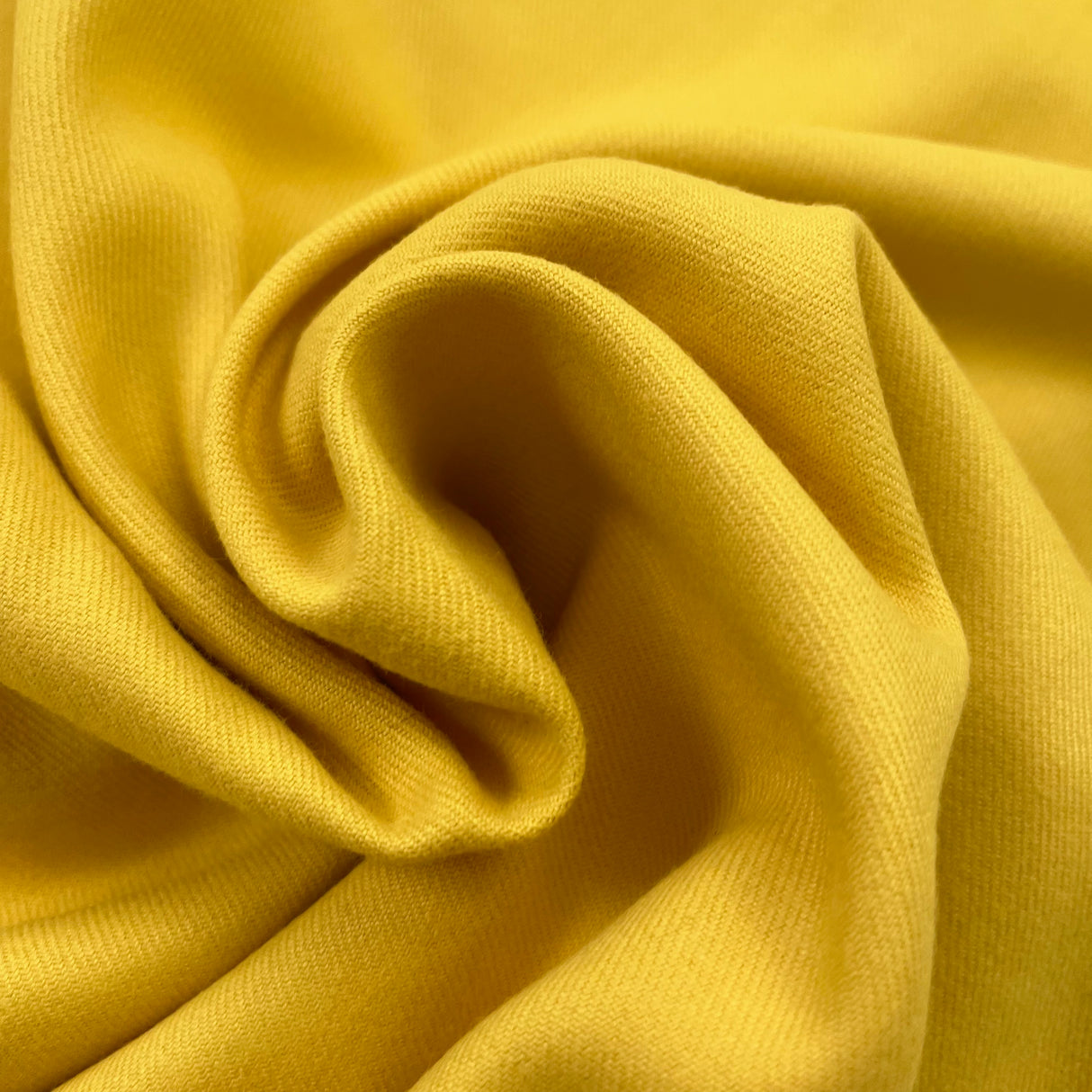 1970's Sunshine Yellow Abbey Flannel Fabric - Rayon/Acetate Blend - BTY (G2)