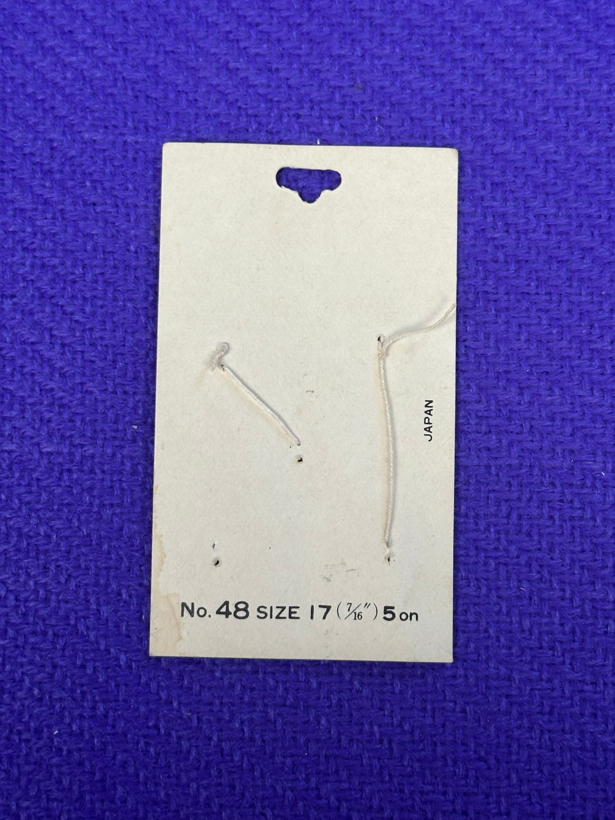 1980’s La Mode White Mother of Pearl Buttons - Set of 2 - 7/16" -  on card