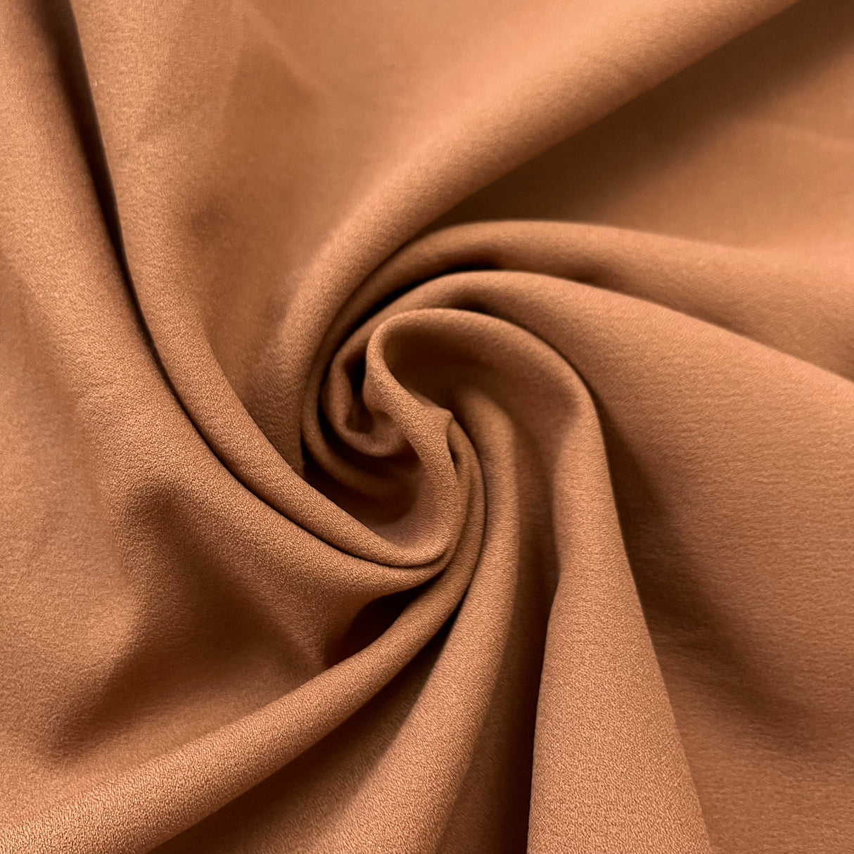 1970’s H Bates and Co Camel Brown Solid Color Fabric - Polyester - BTY (S12)