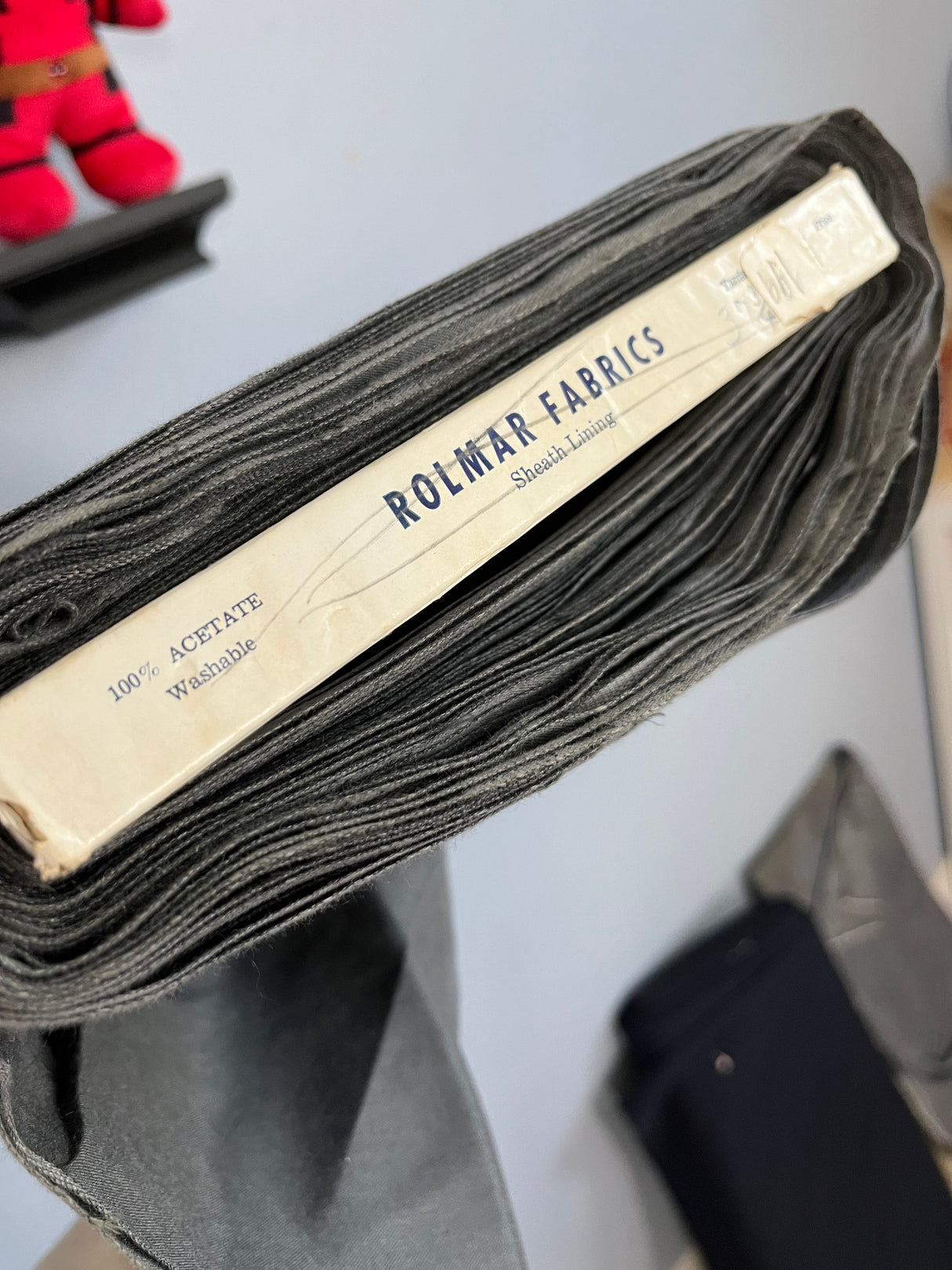 1960’s Medium Grey Fabric - Polyester Cotton Blend - BTY (T3)