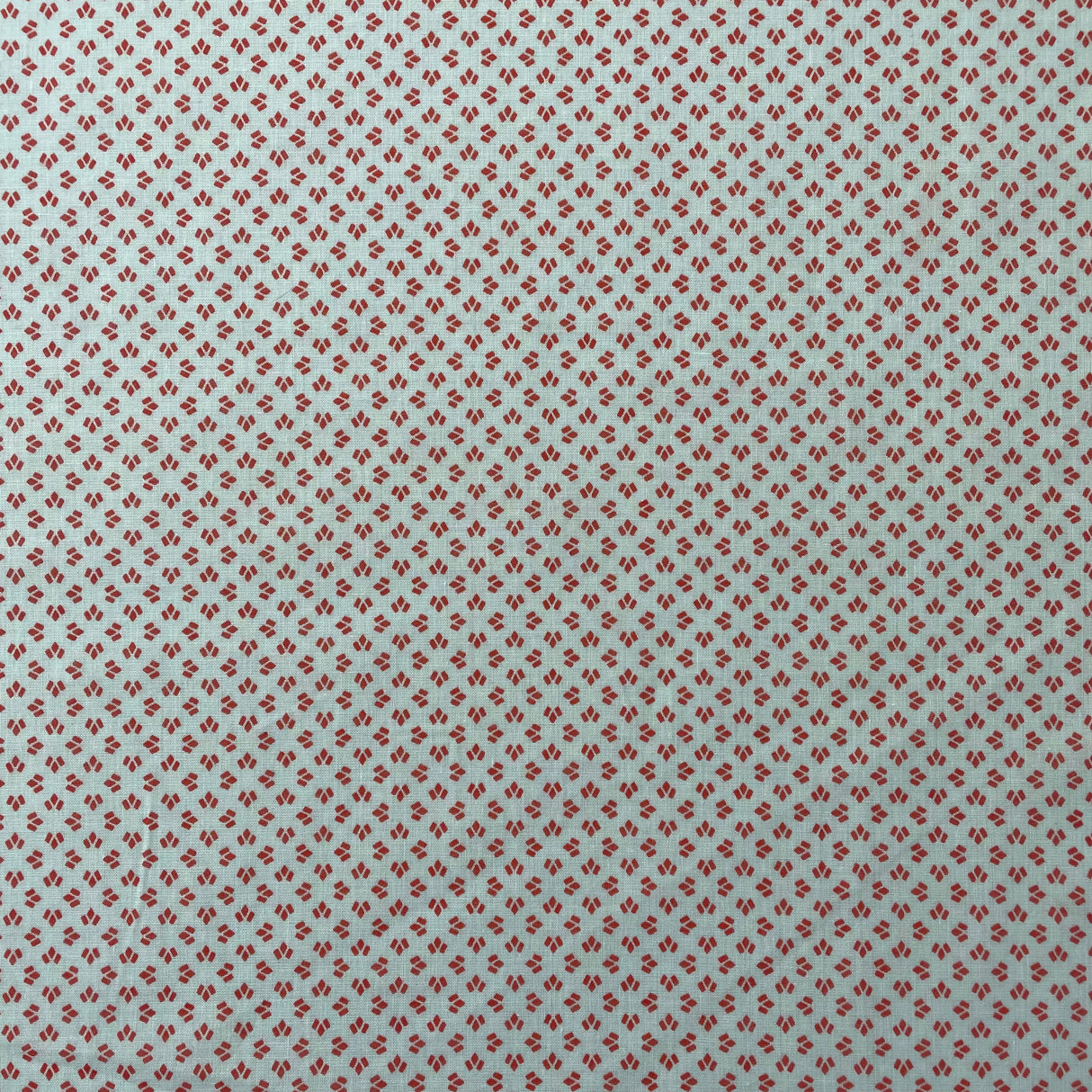 1970's White with Red Accents Fabric - SHEER - BTY (S5)