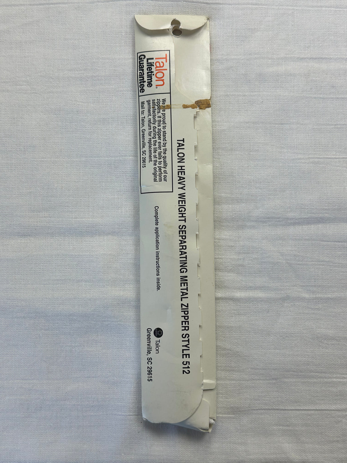 1980's Metal Heavyweight Zipper - 20-24" - Talon