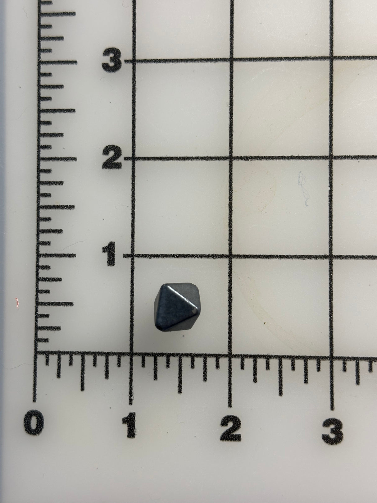 1980’s Gunmetal Grey Pearlescent Plastic Faceted Bicone beads