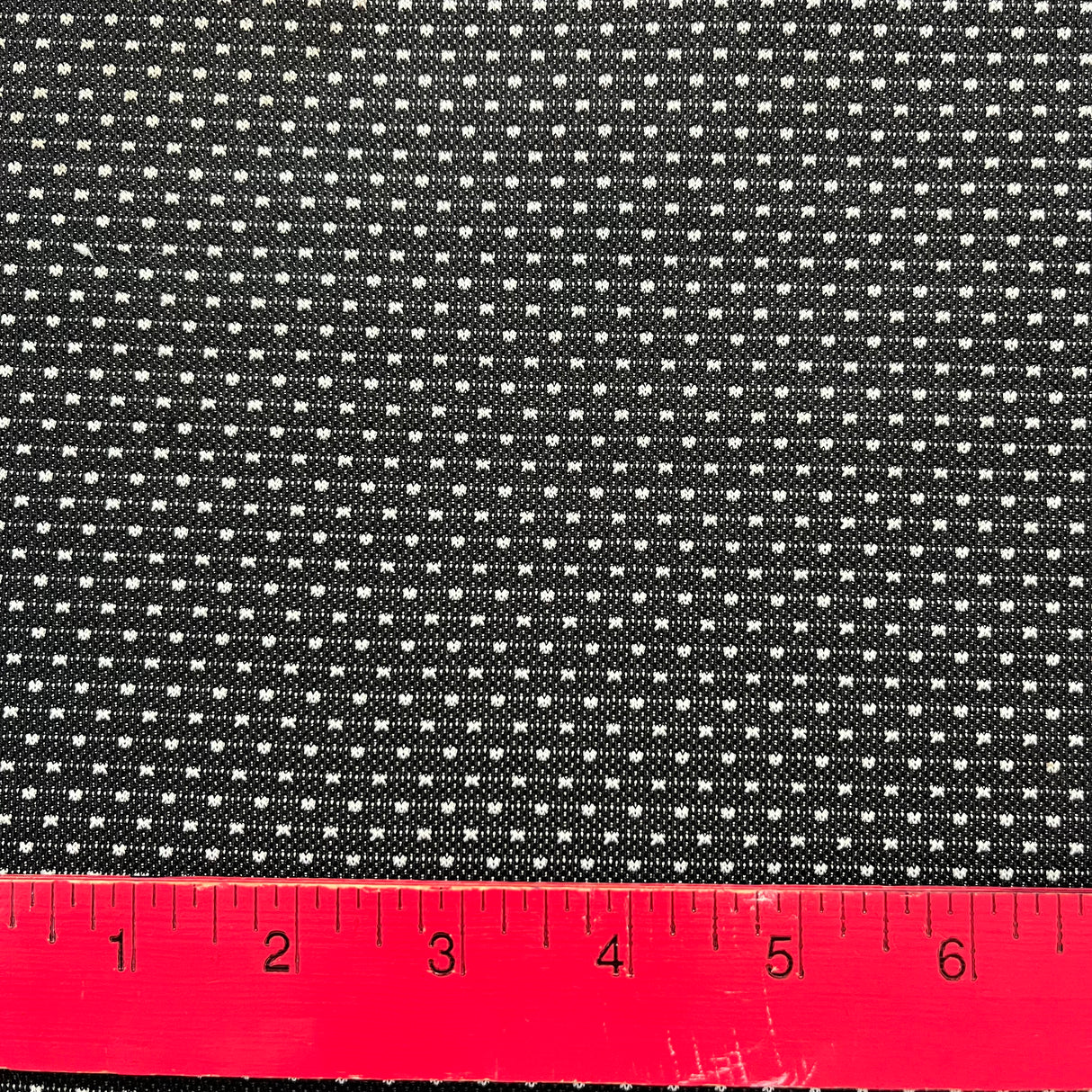 1970’s Black with White Polka Dots Double Knit Polyester - BTY (G11)