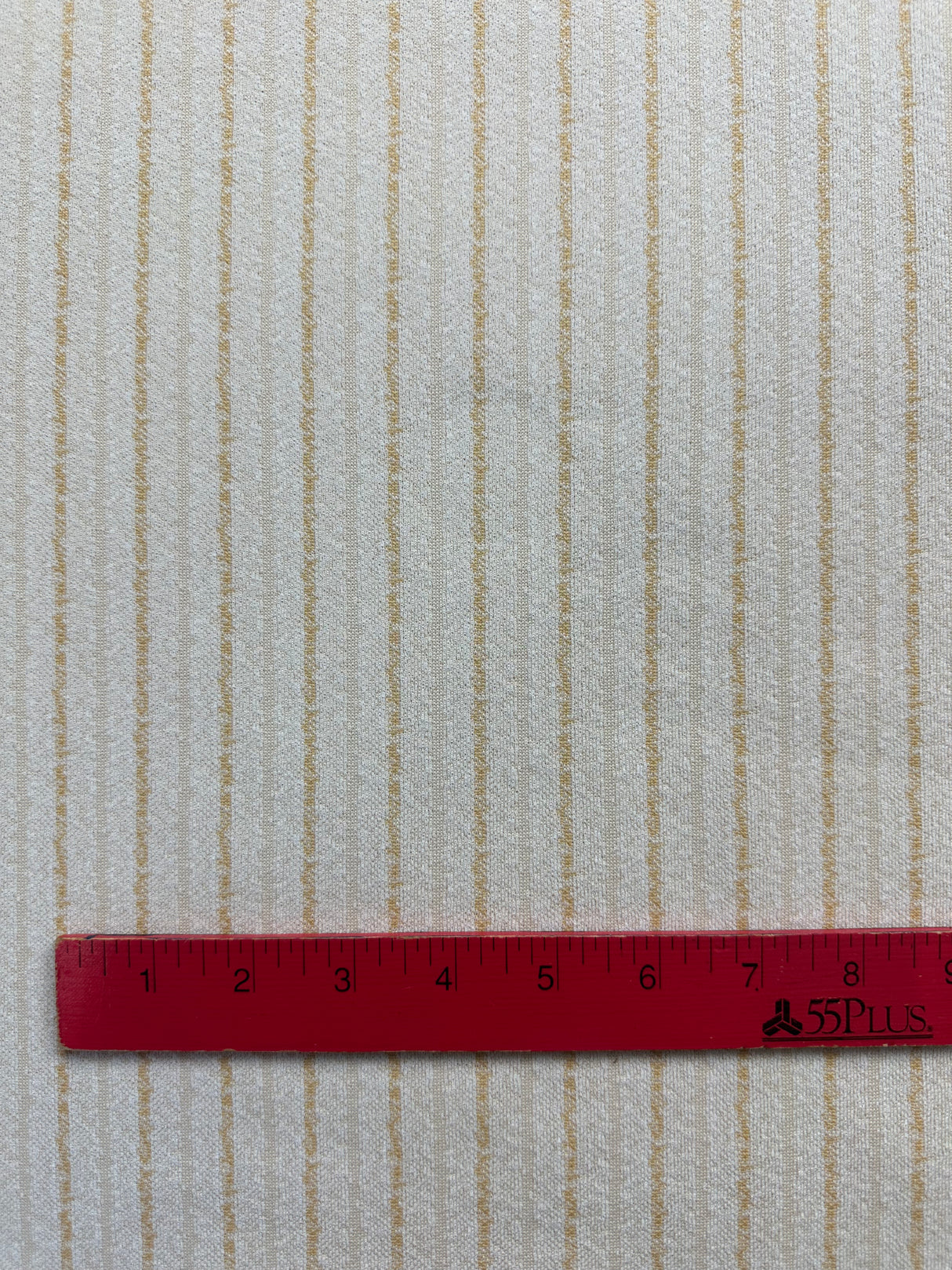 1970’s Orange and Cream Stripe Double Knit Polyester Fabric - BTY (K17)