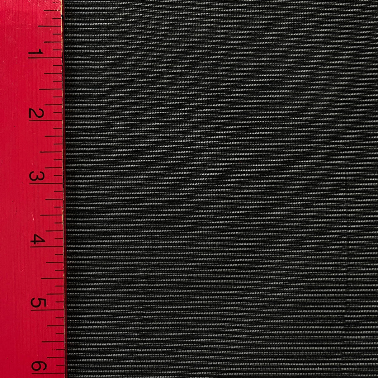 1970's Black Stripes Leno Weave Fabric - Cotton blend - BTY