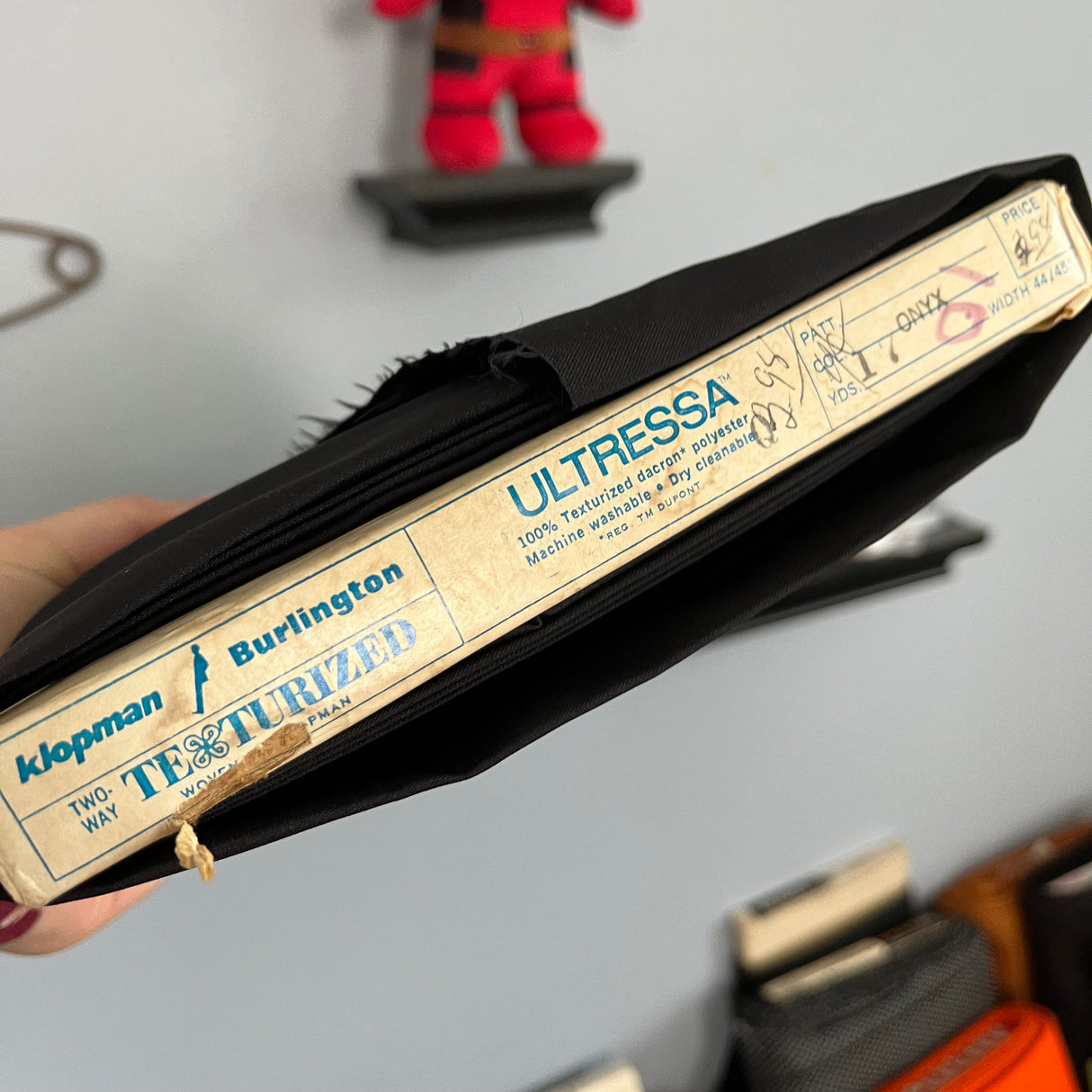 1970’s Onyx Black Fabric - Polyester - BTY