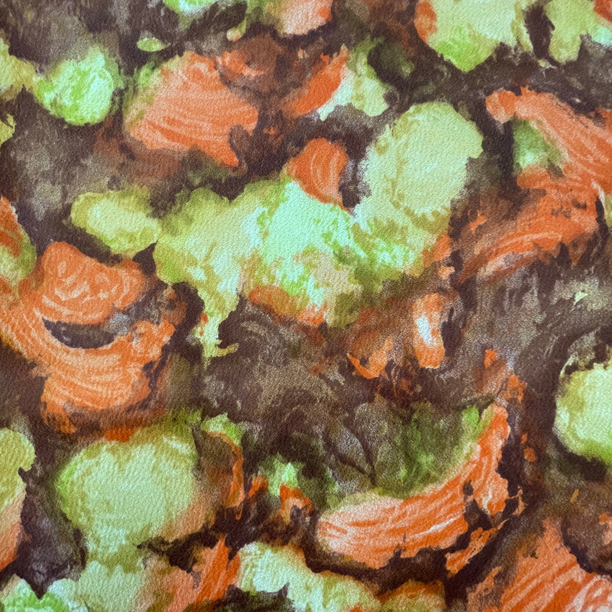 1960’s Brown, Yellow and Orange Fabric - Plisse - (X14)