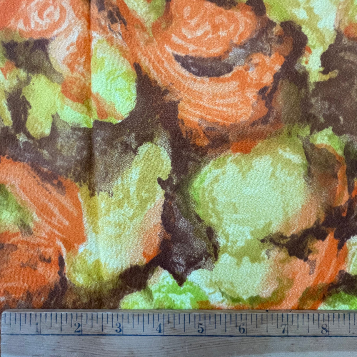 1960’s Brown, Yellow and Orange Fabric - Plisse - (X14)