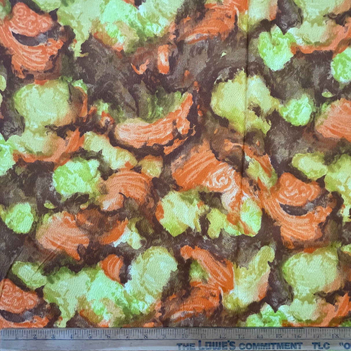 1960’s Brown, Yellow and Orange Fabric - Plisse - (X14)